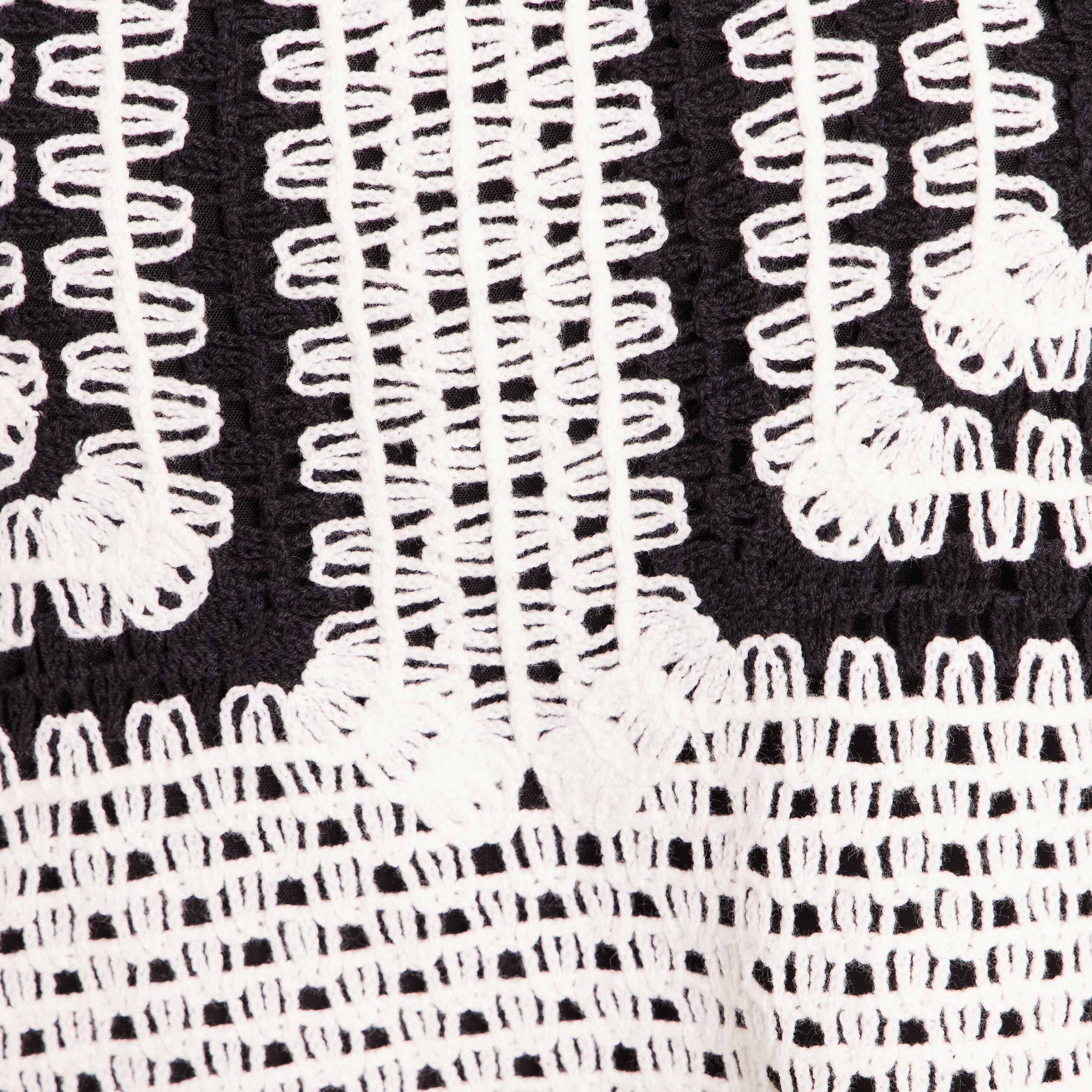 Robe avec haut crochet noir femme
