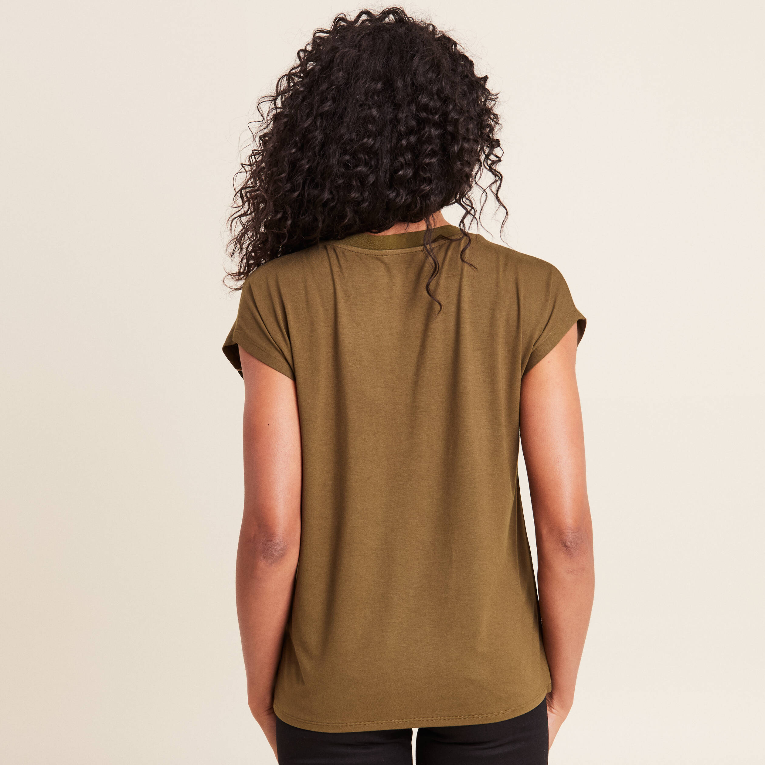 t shirt manches courtes vert olive femme T-shirt manches courtes vert olive femme
