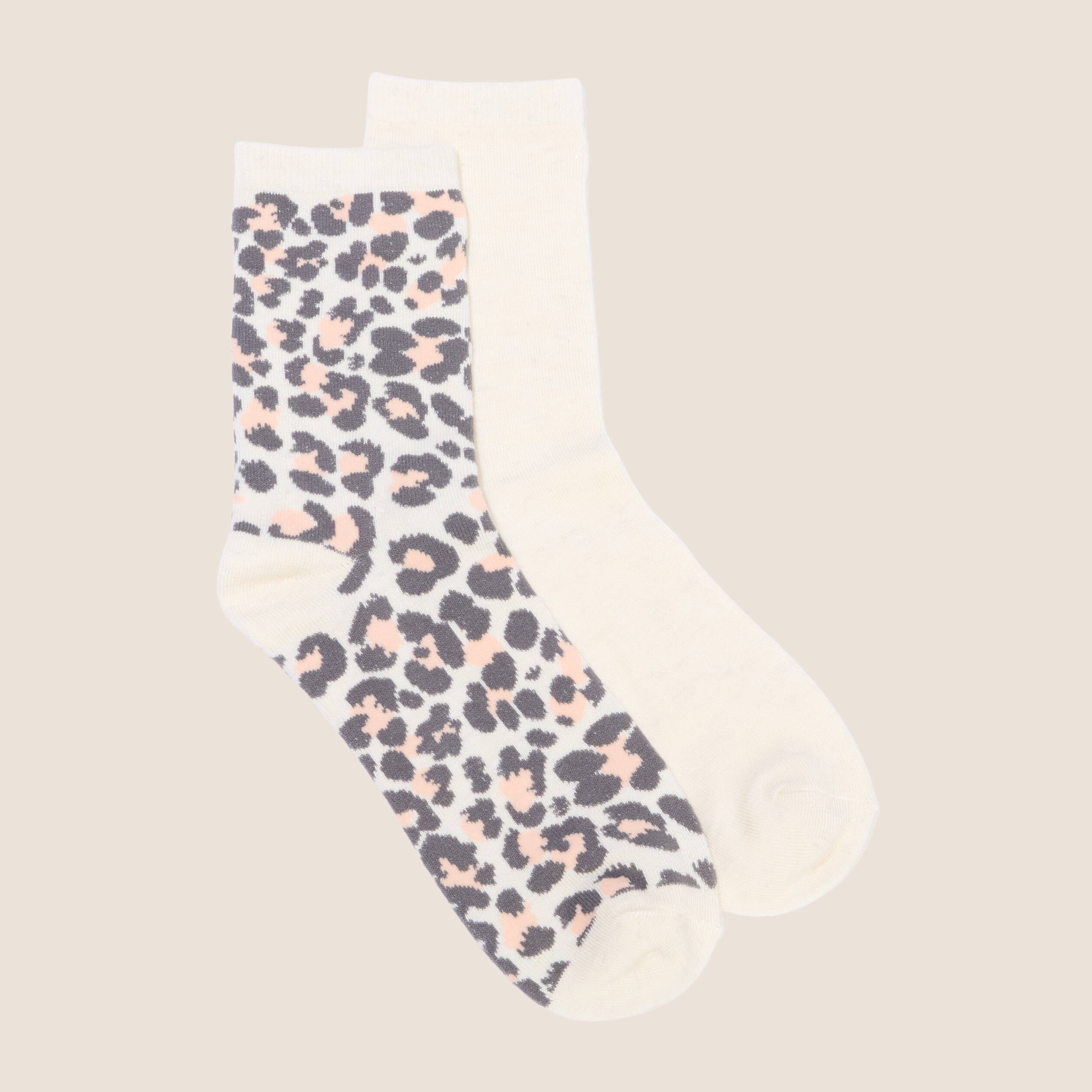 Lot 2 paires chaussettes ecru femme