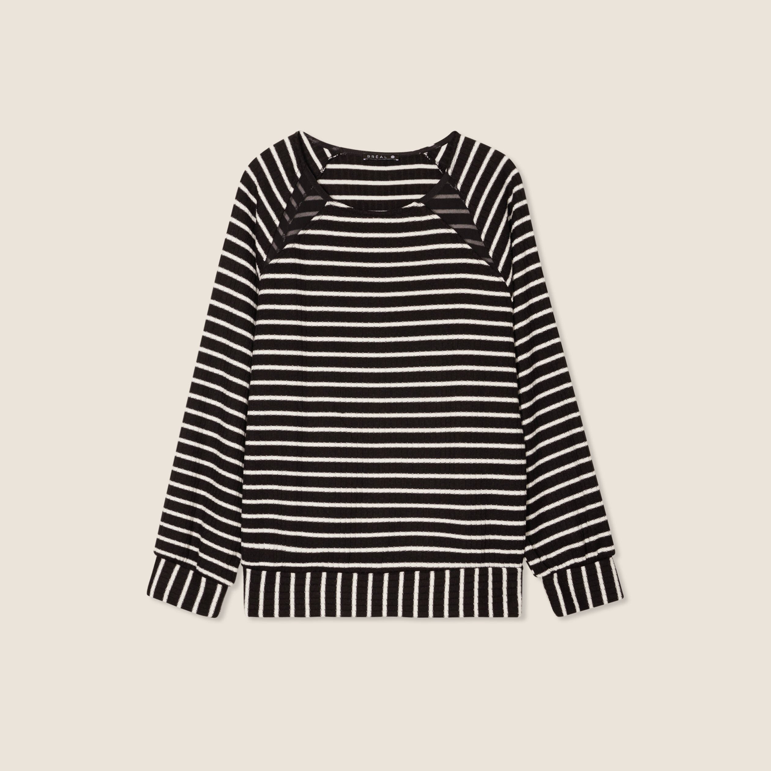 t shirt manches longues noir femme T-shirt manches longues noir femme