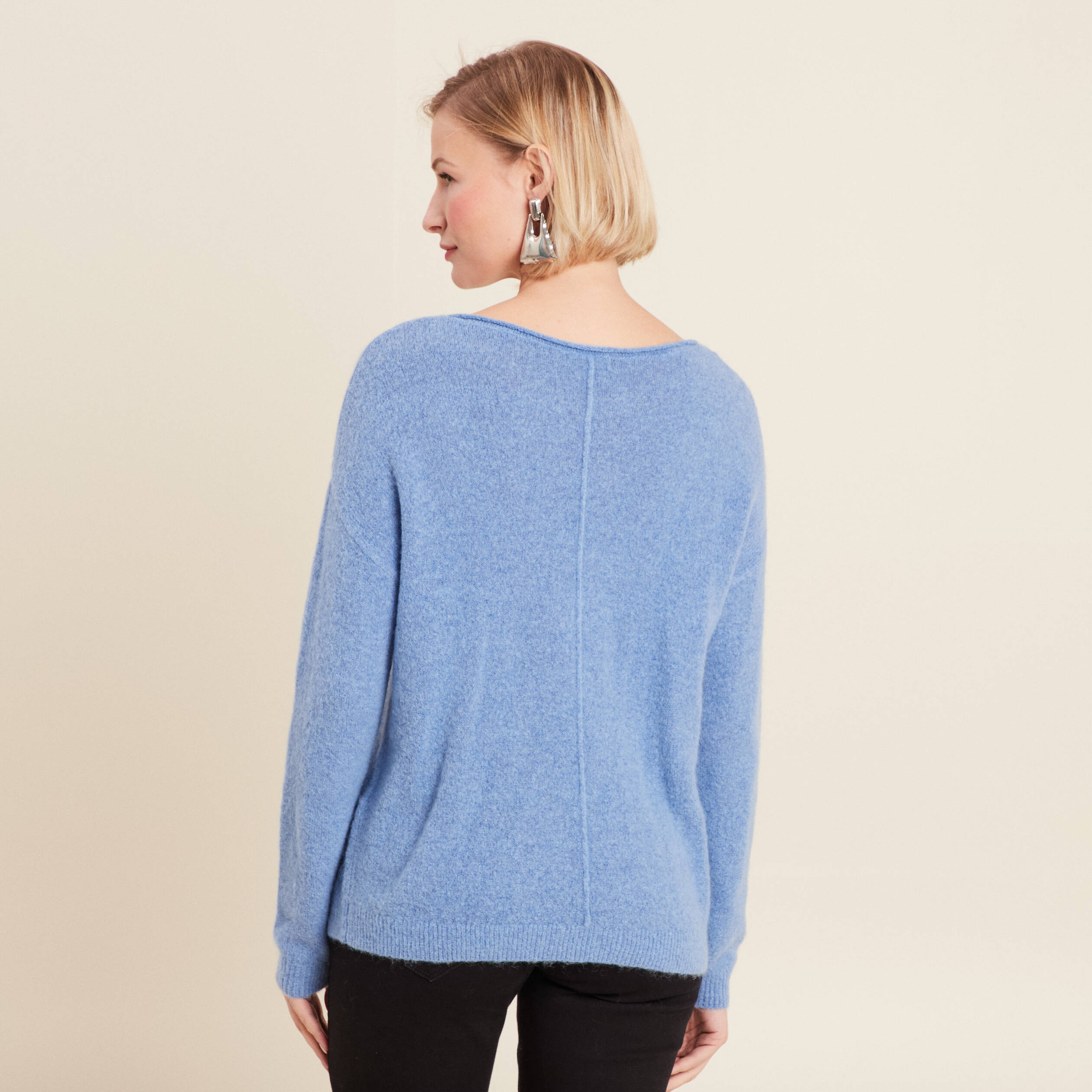 pull manches longues bleu ciel femme Pull manches longues bleu ciel femme