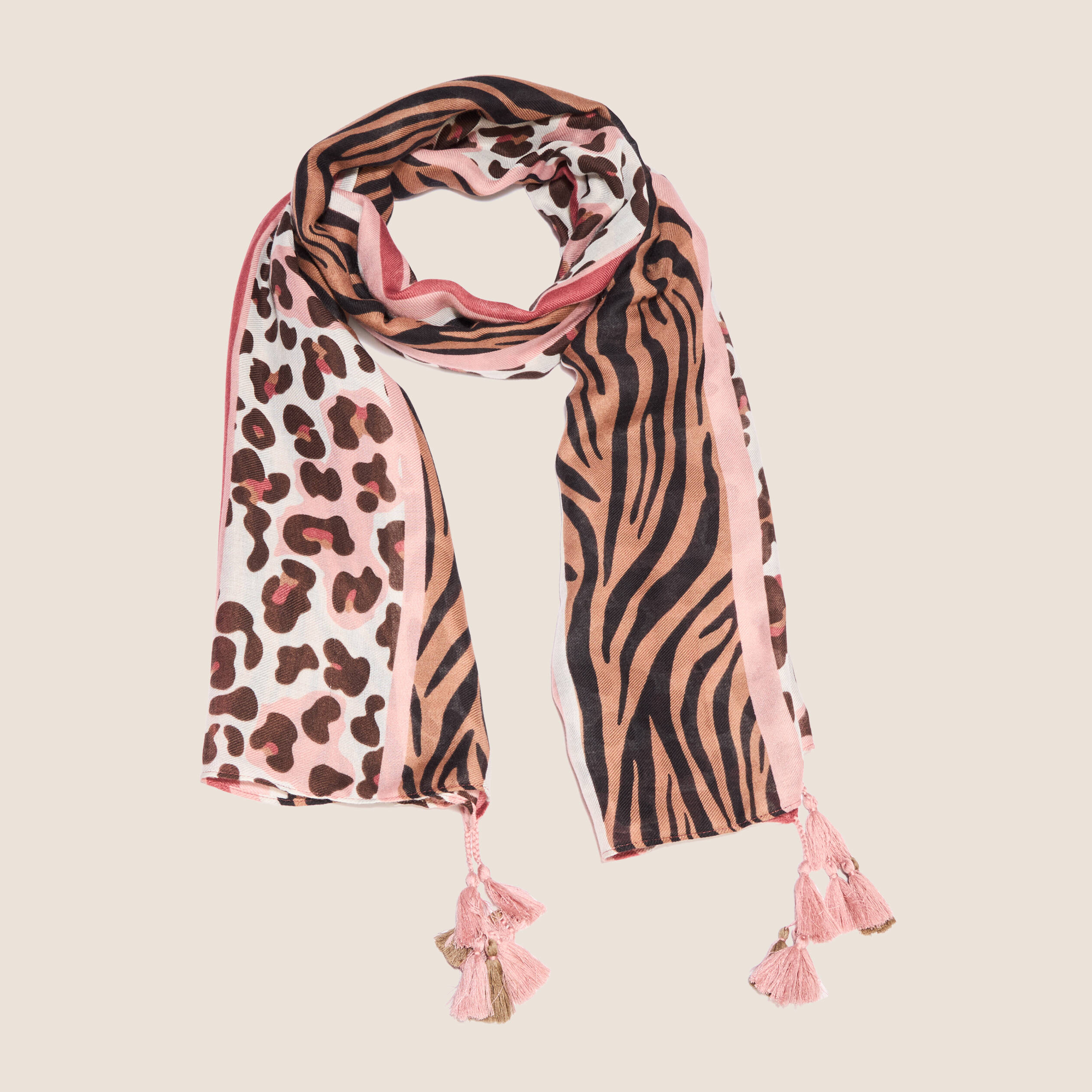 Foulard rose pastel femme