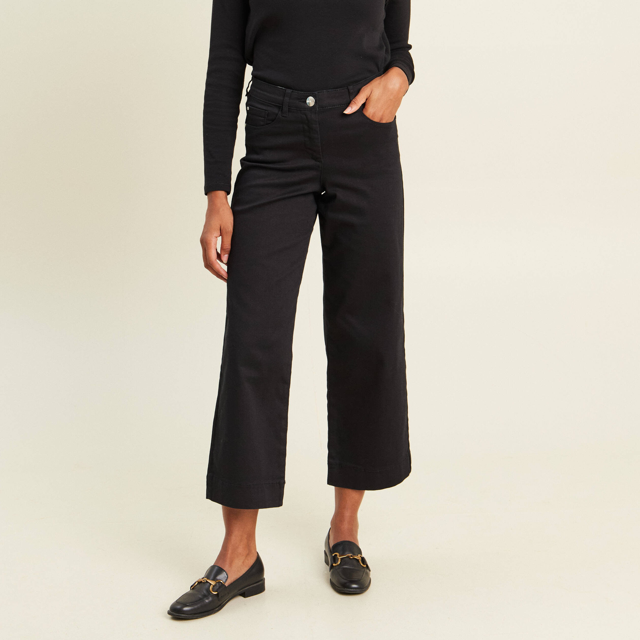 Pantalon magique coupe large l'unique noir femme