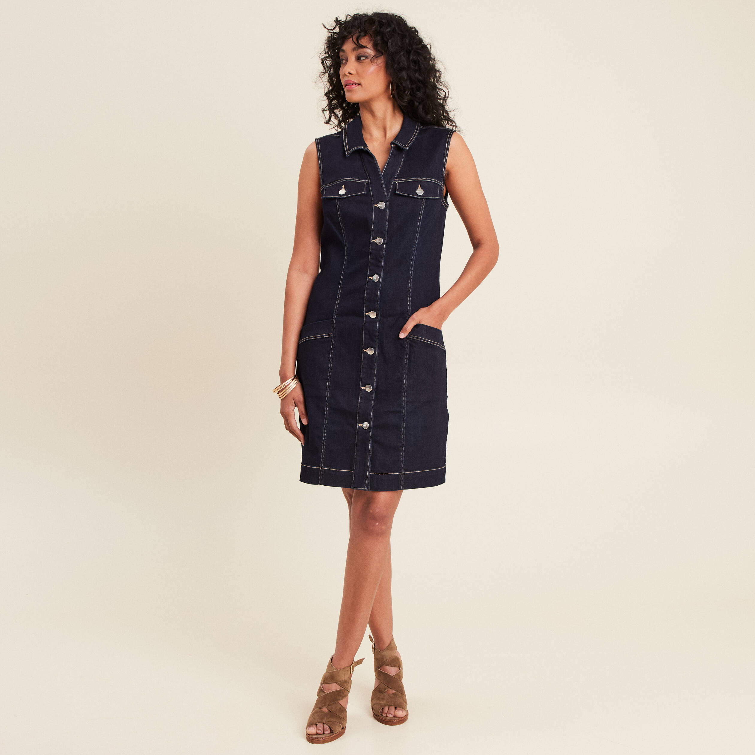 robe droite en jean denim brut femme Robe droite en jean denim brut femme
