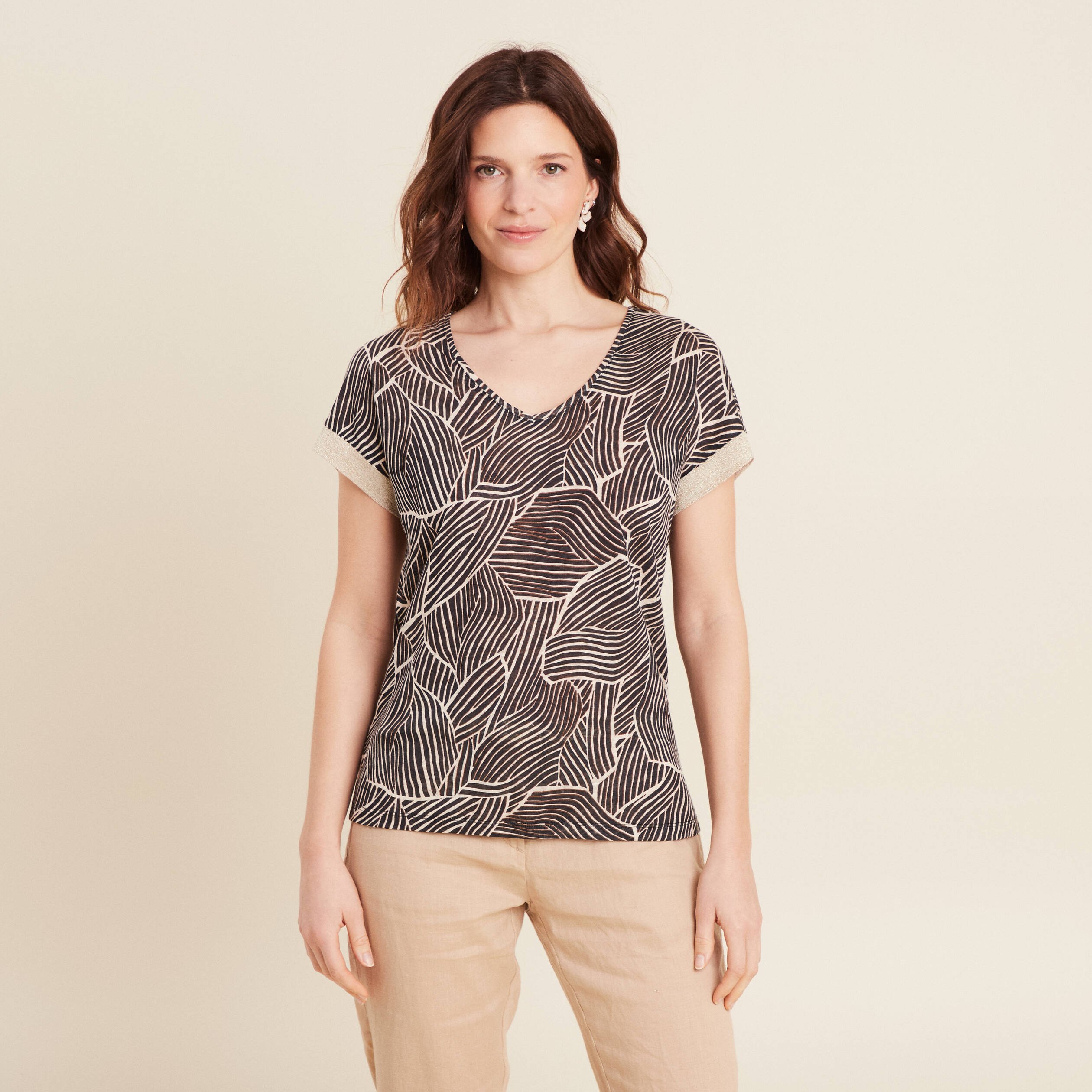 t shirt manches courtes noir femme T-shirt manches courtes noir femme
