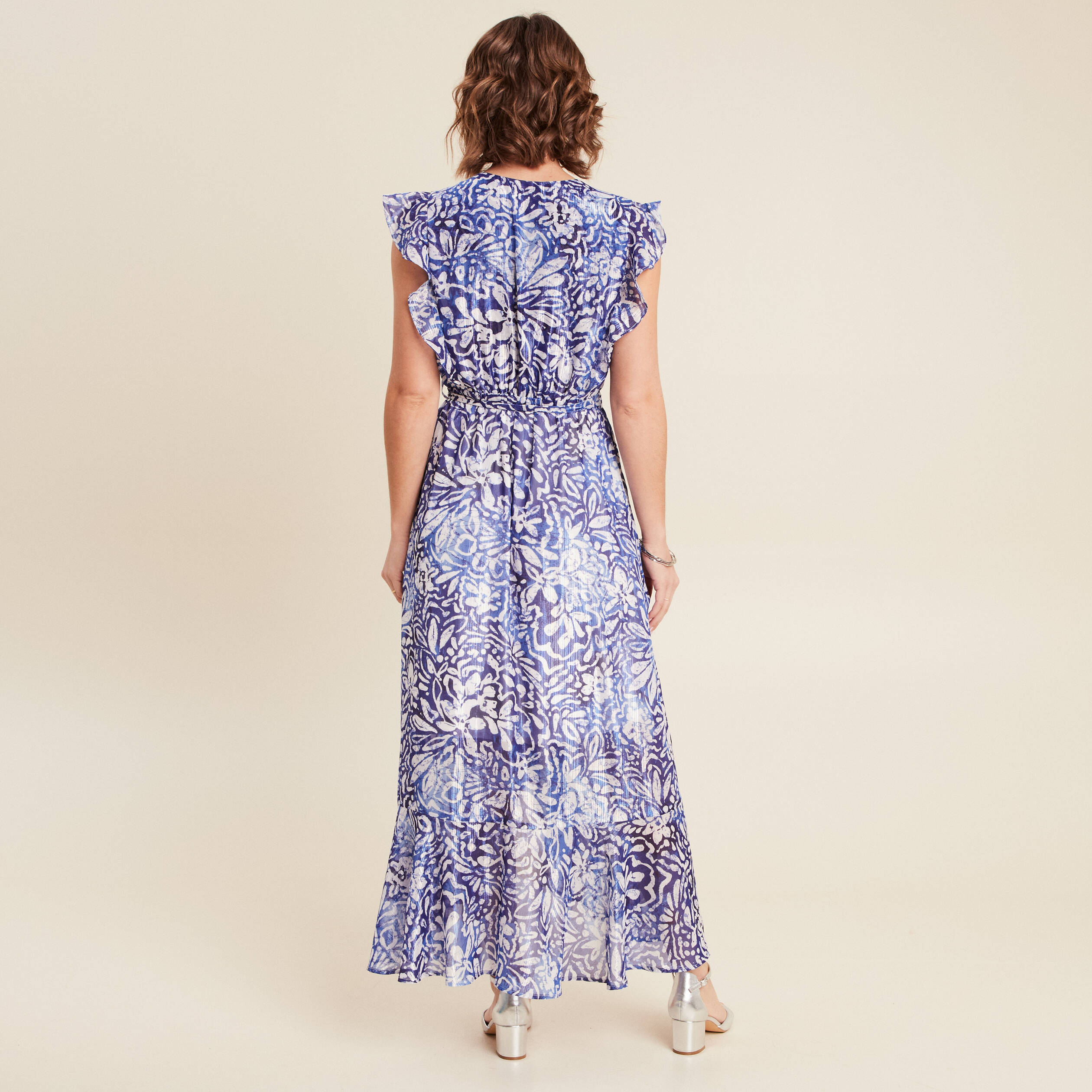 robe longue portefeuille bleu femme Robe longue portefeuille bleu femme