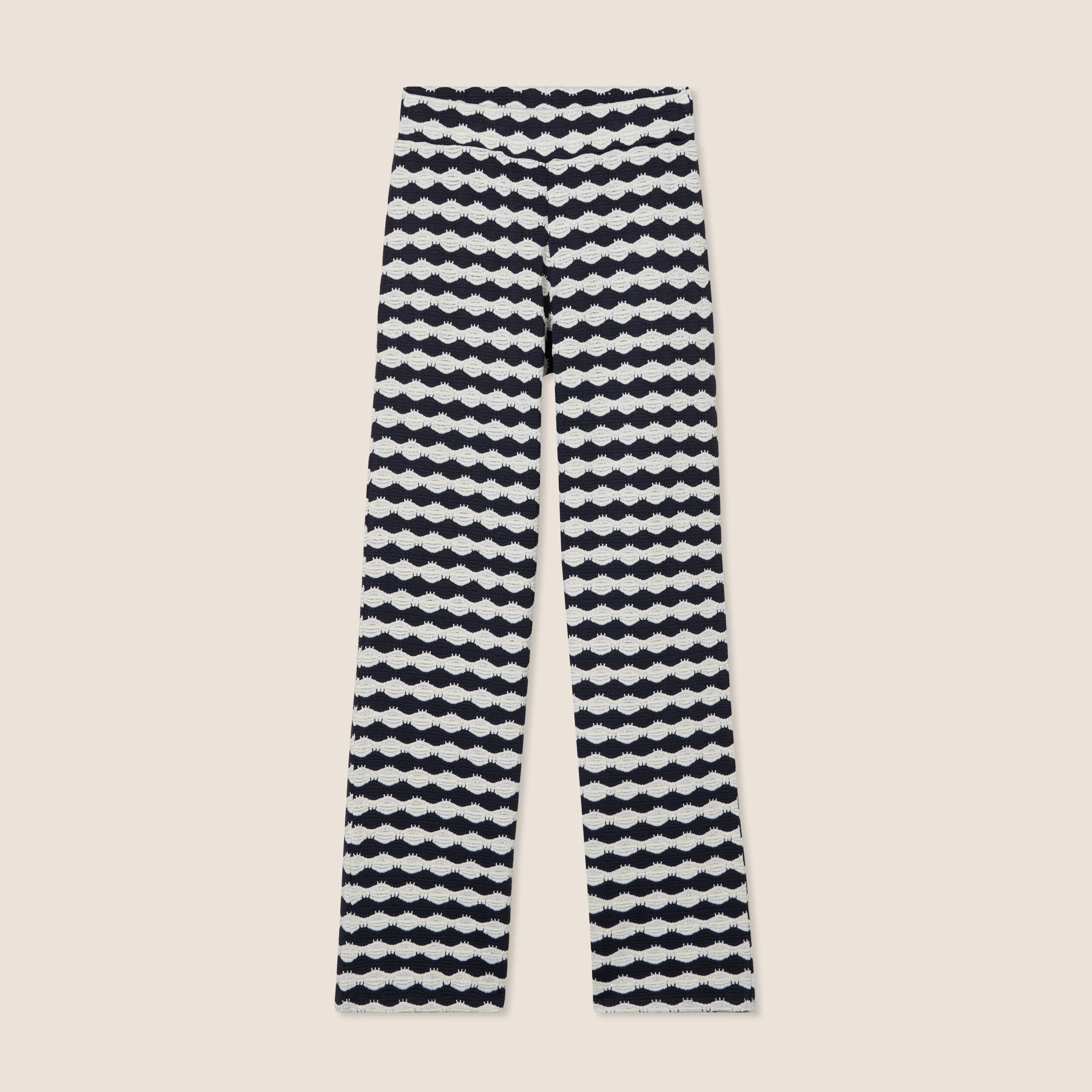 pantalon large taille haute bleu marine femme Pantalon large taille haute bleu marine femme