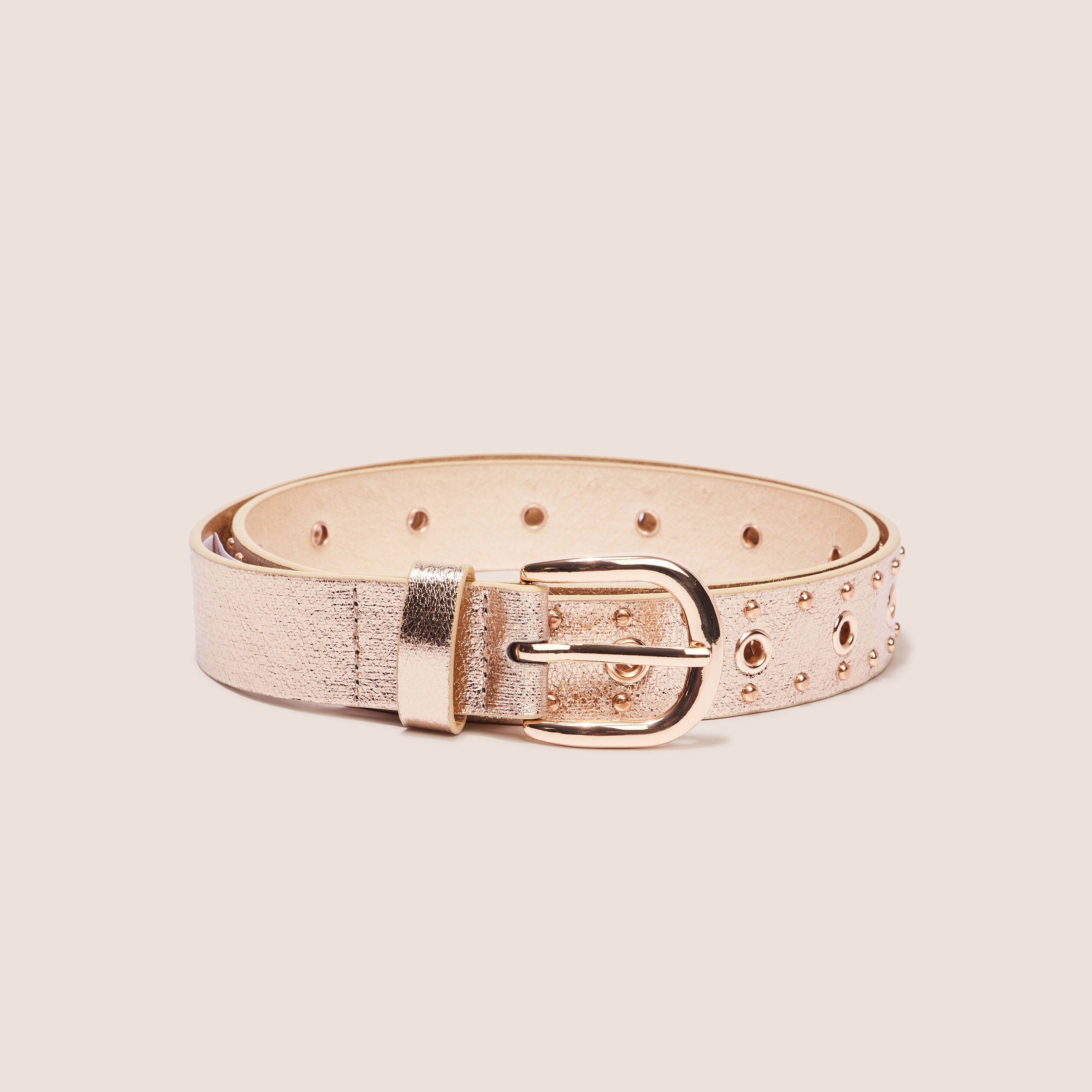 ceinture metallisee oeillets couleur or femme Ceinture métallisée oeillets couleur or femme
