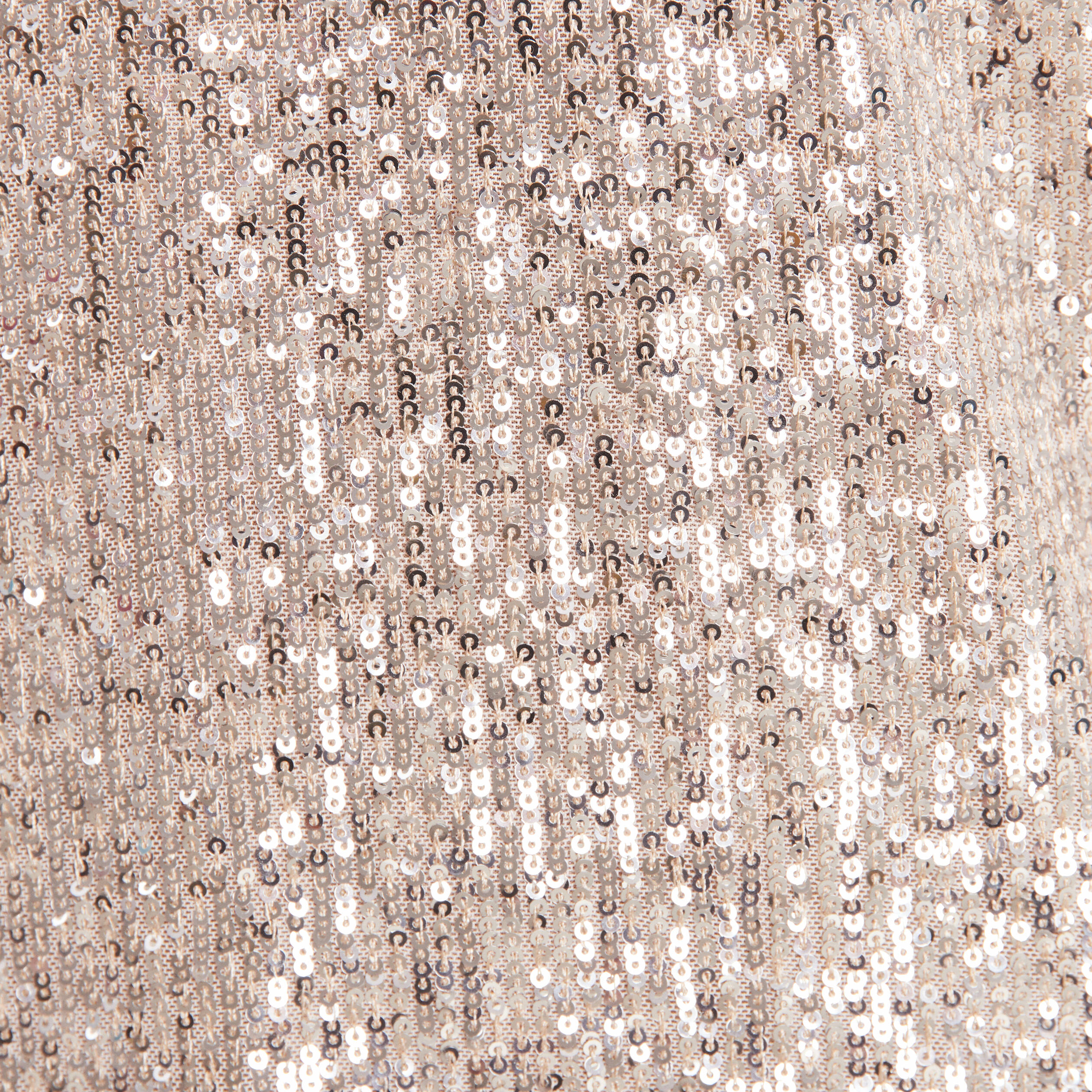 Robe évasée sequins couleur or femme