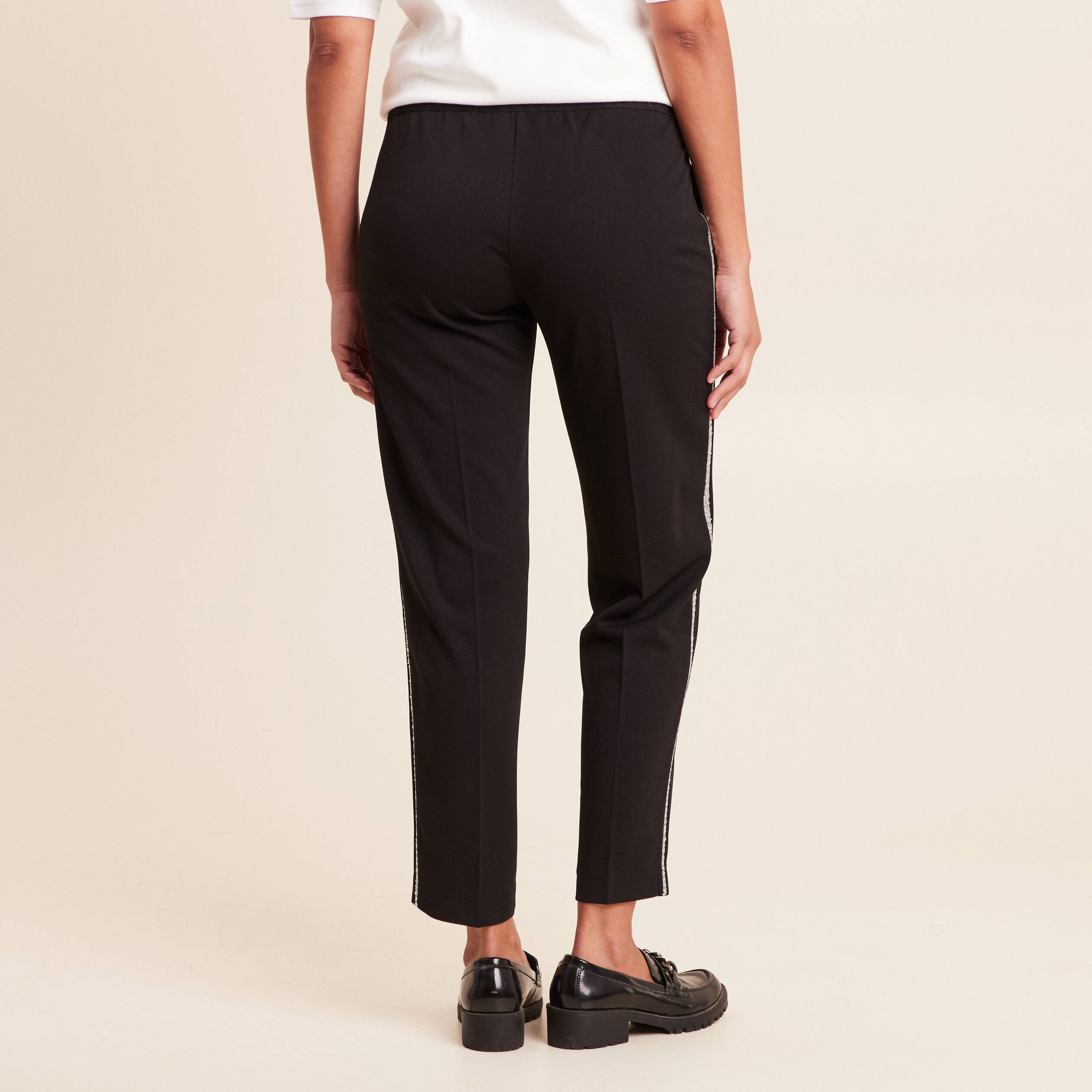 Pantalon taille standard noir femme