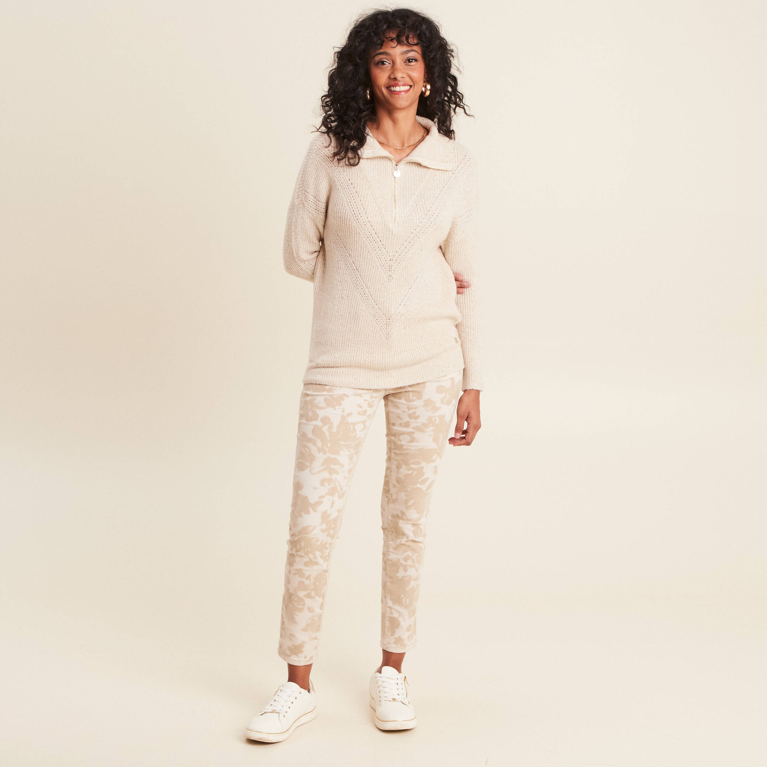 pull manches longues couleur or femme Pull manches longues couleur or femme