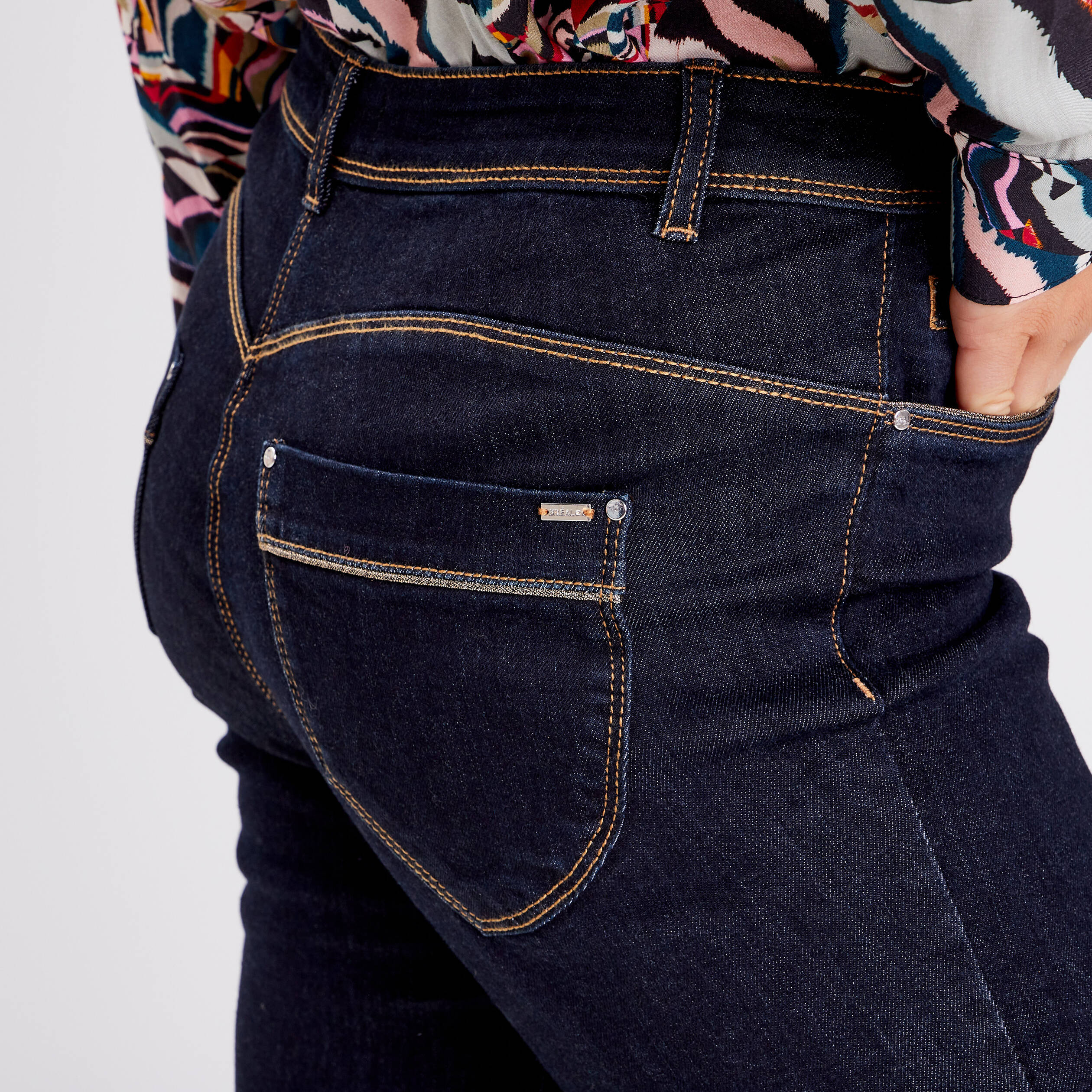 Jean 7/8ème denim brut femme