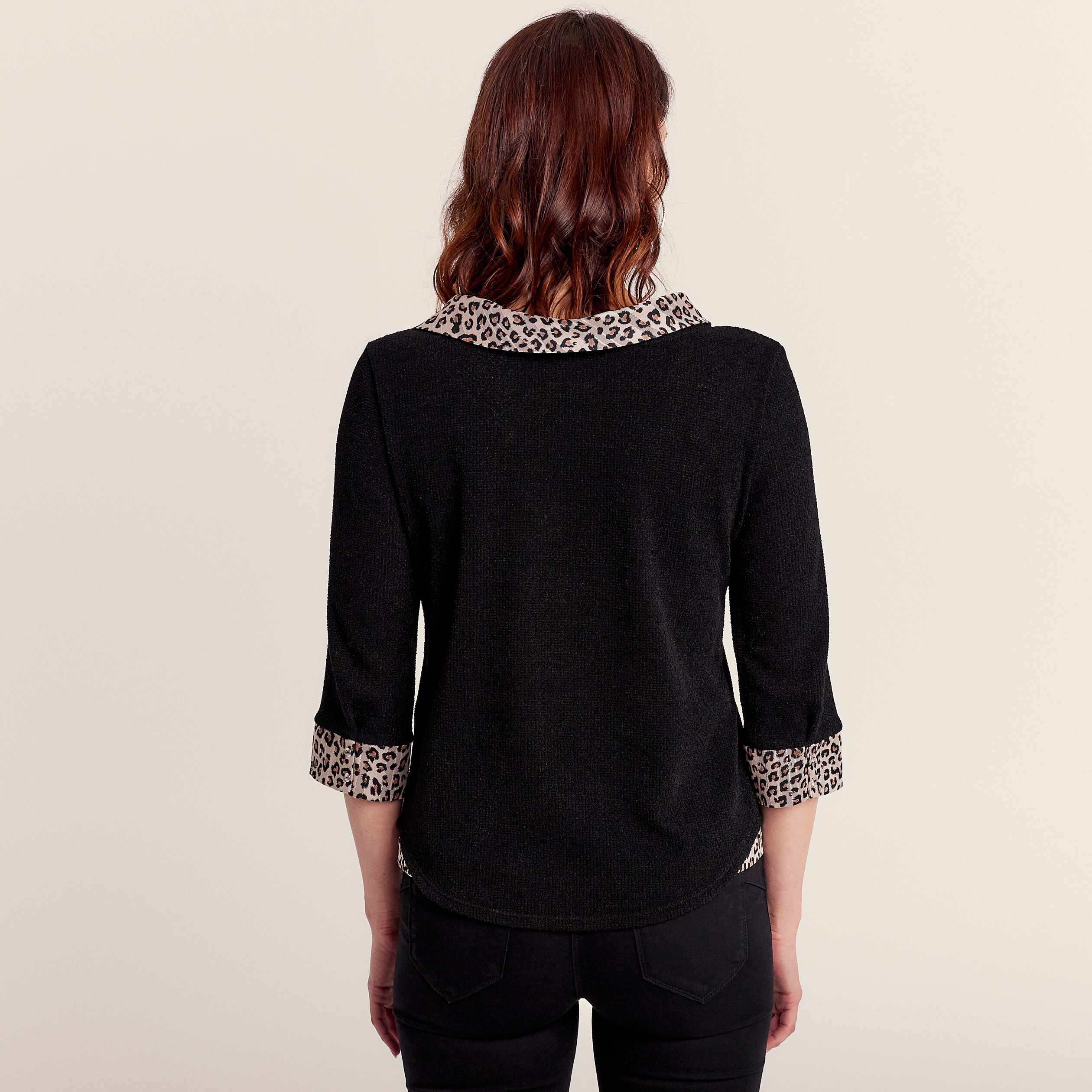 T-shirt manches 3/4 ecru femme