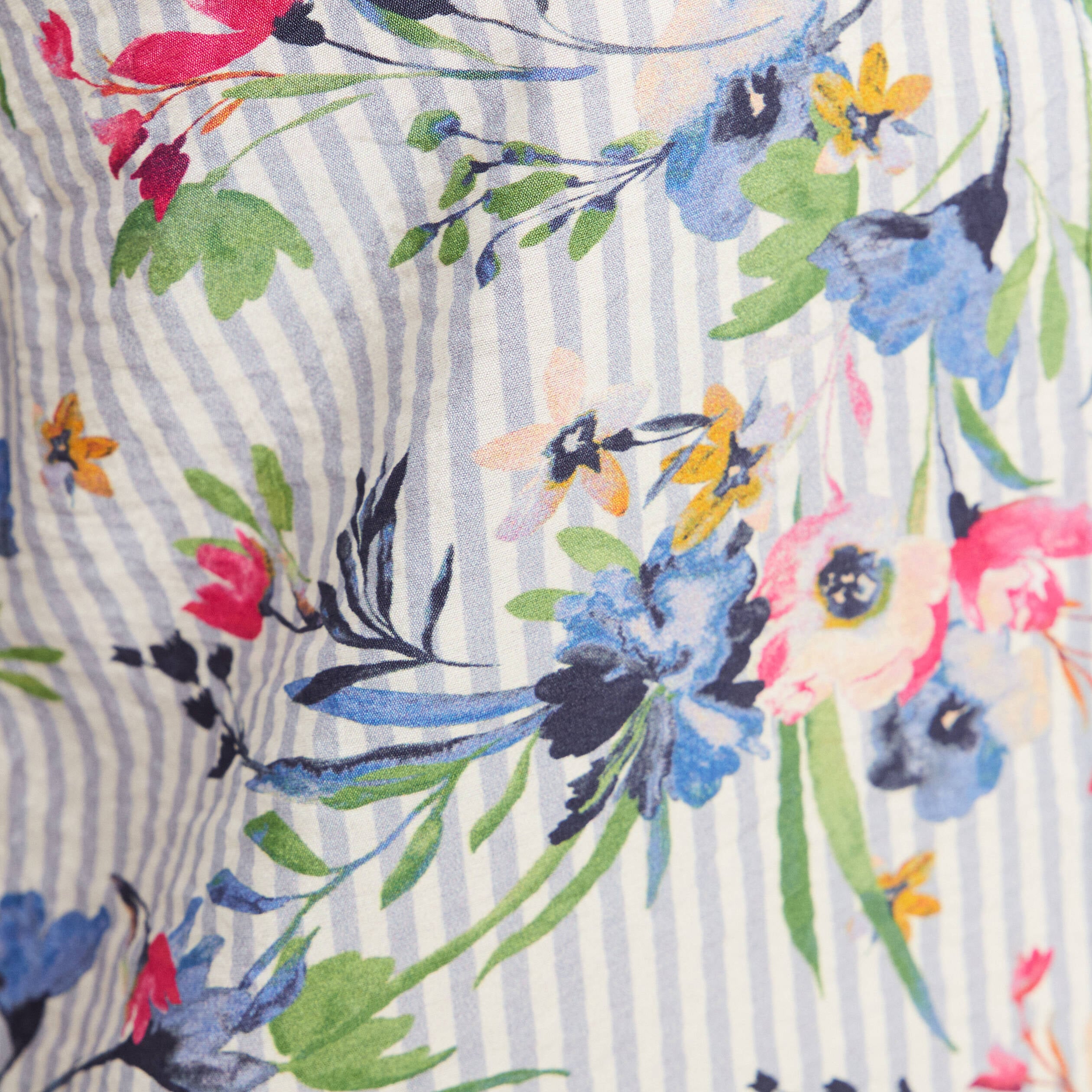 Chemise droite manches longues bleu femme