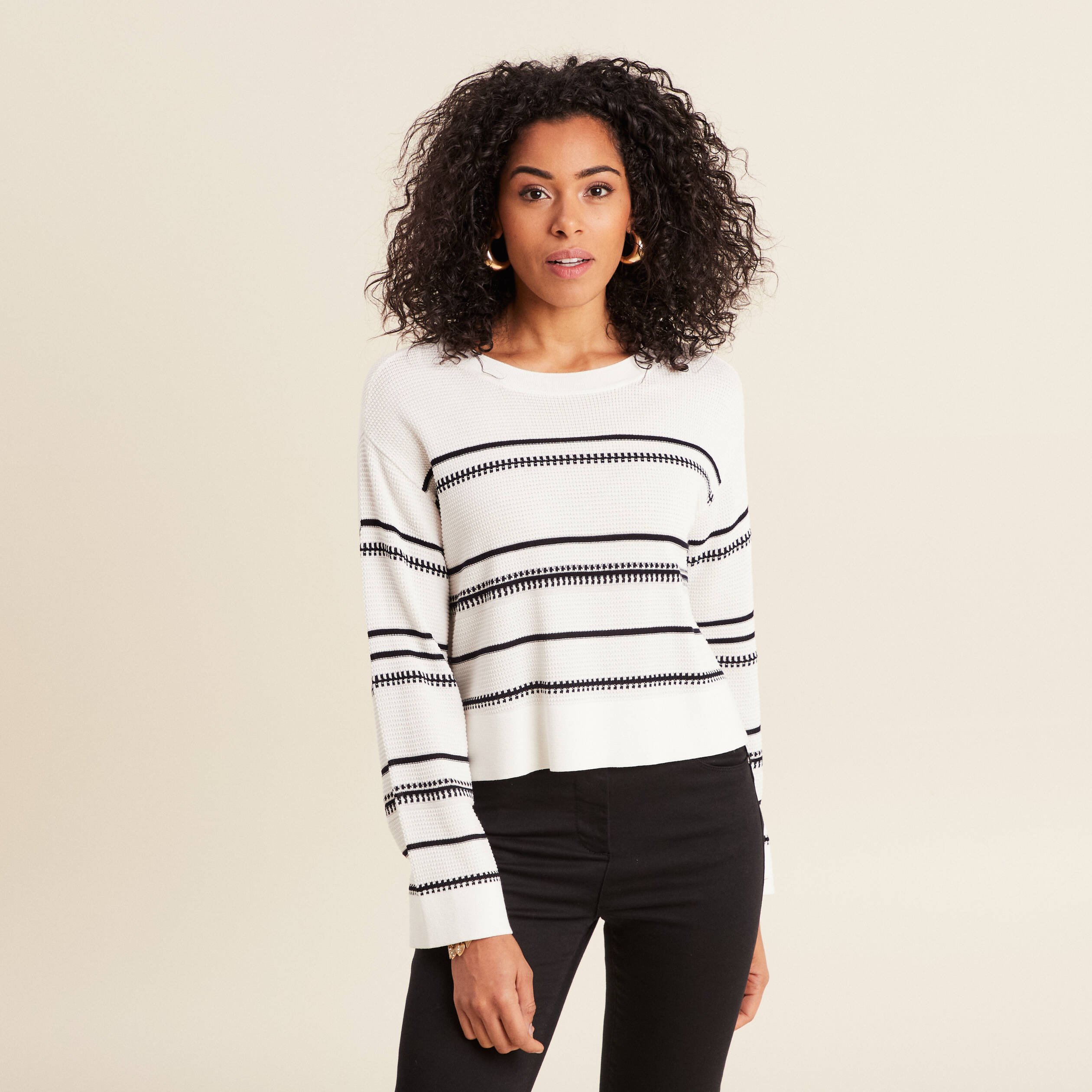 pull manches longues blanc femme Pull manches longues blanc femme