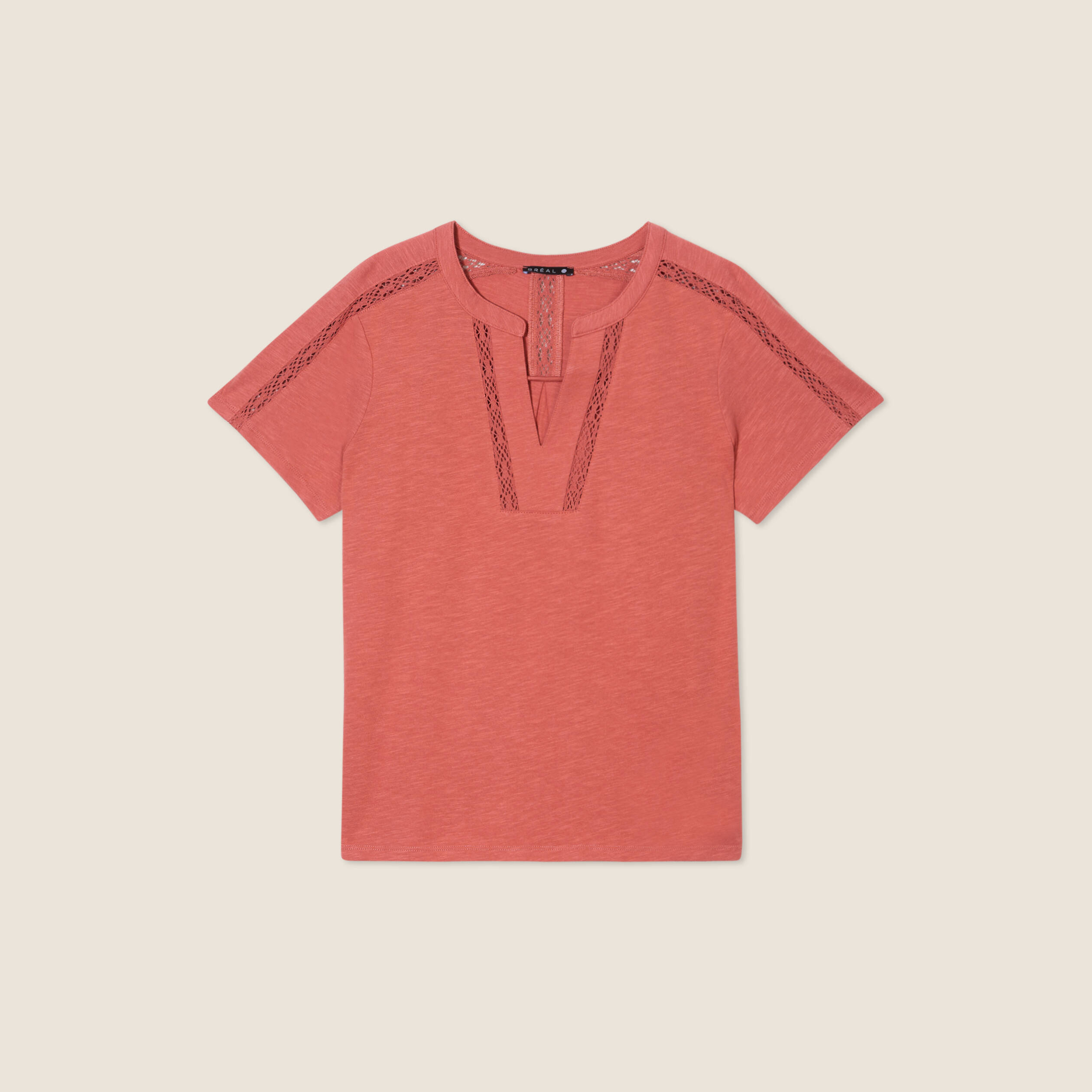 t shirt manches courtes vieux rose femme T-shirt manches courtes vieux rose femme