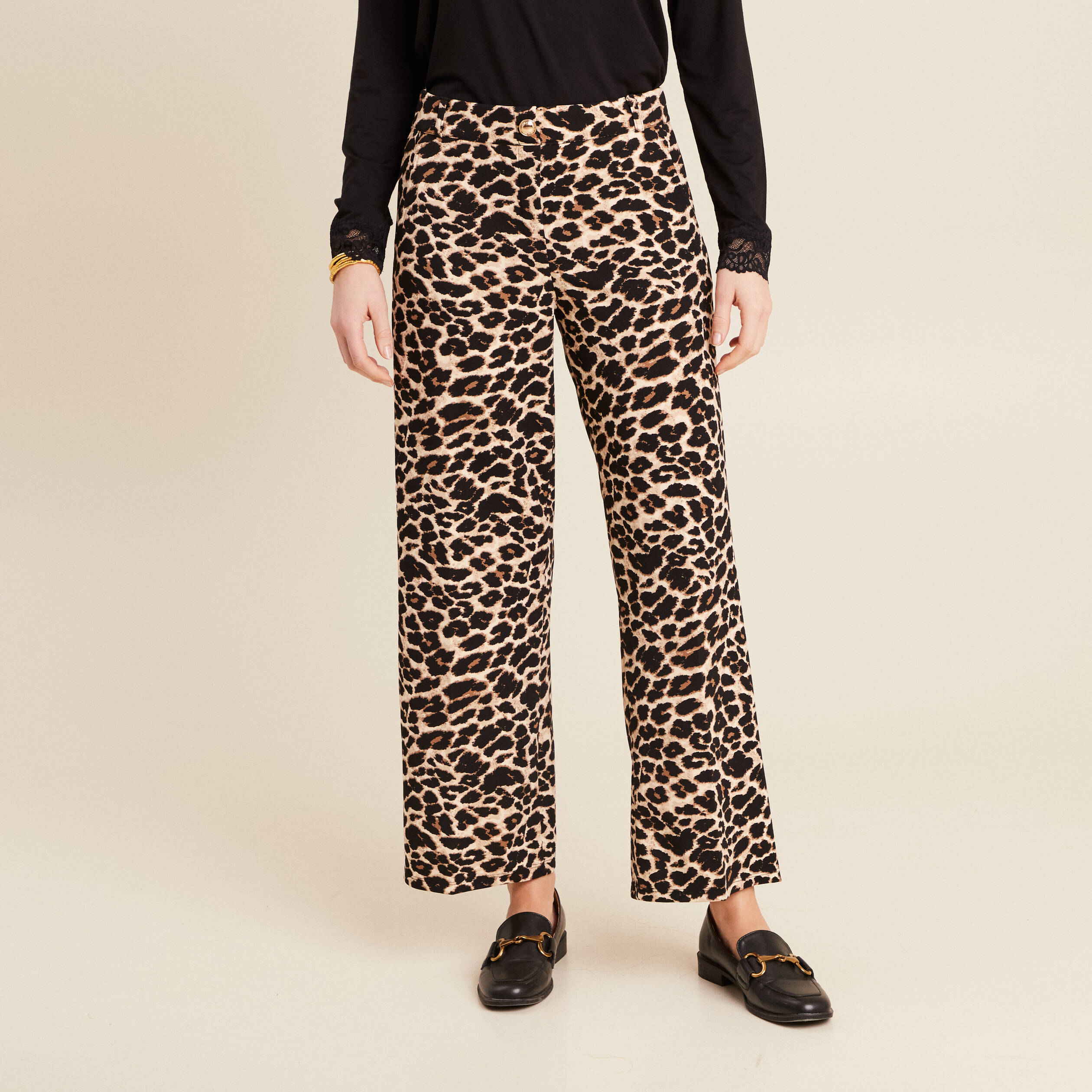 pantalon large creme femme Pantalon large creme femme