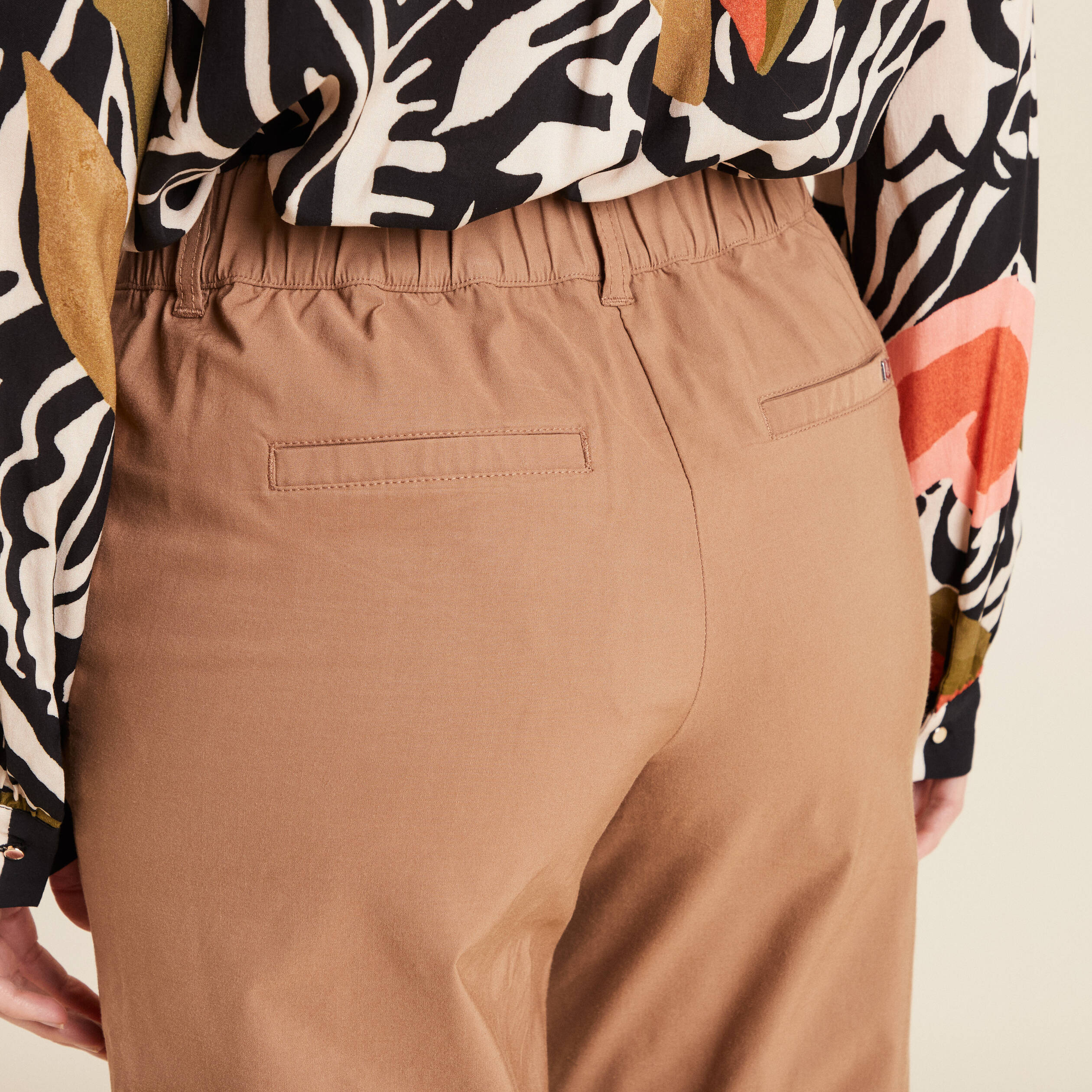 pantalon large 78eme marron femme Pantalon large 7/8ème marron femme