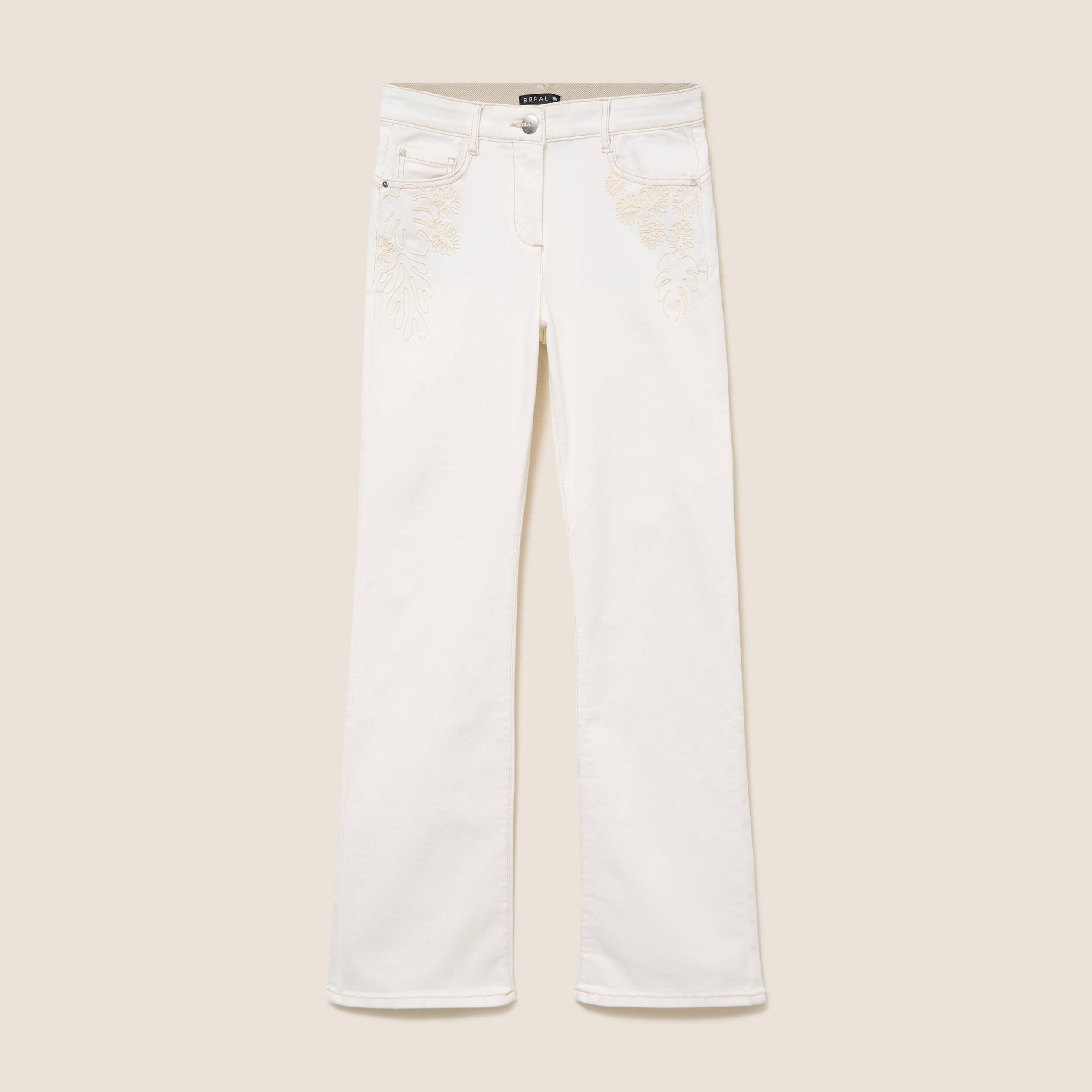 Jean magique L'Unique coupe bootcut blanc femme