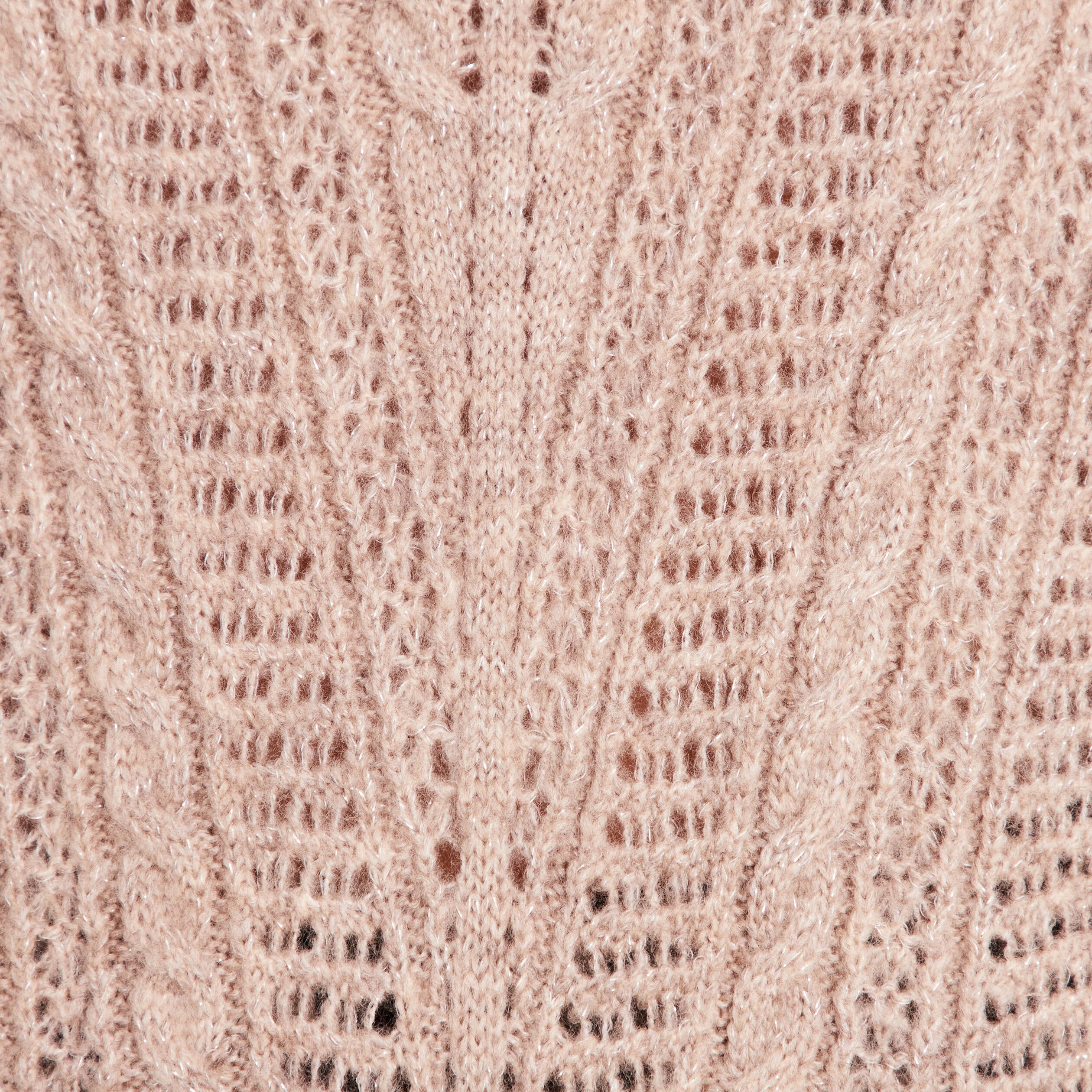 Pull col V manches longues taupe femme