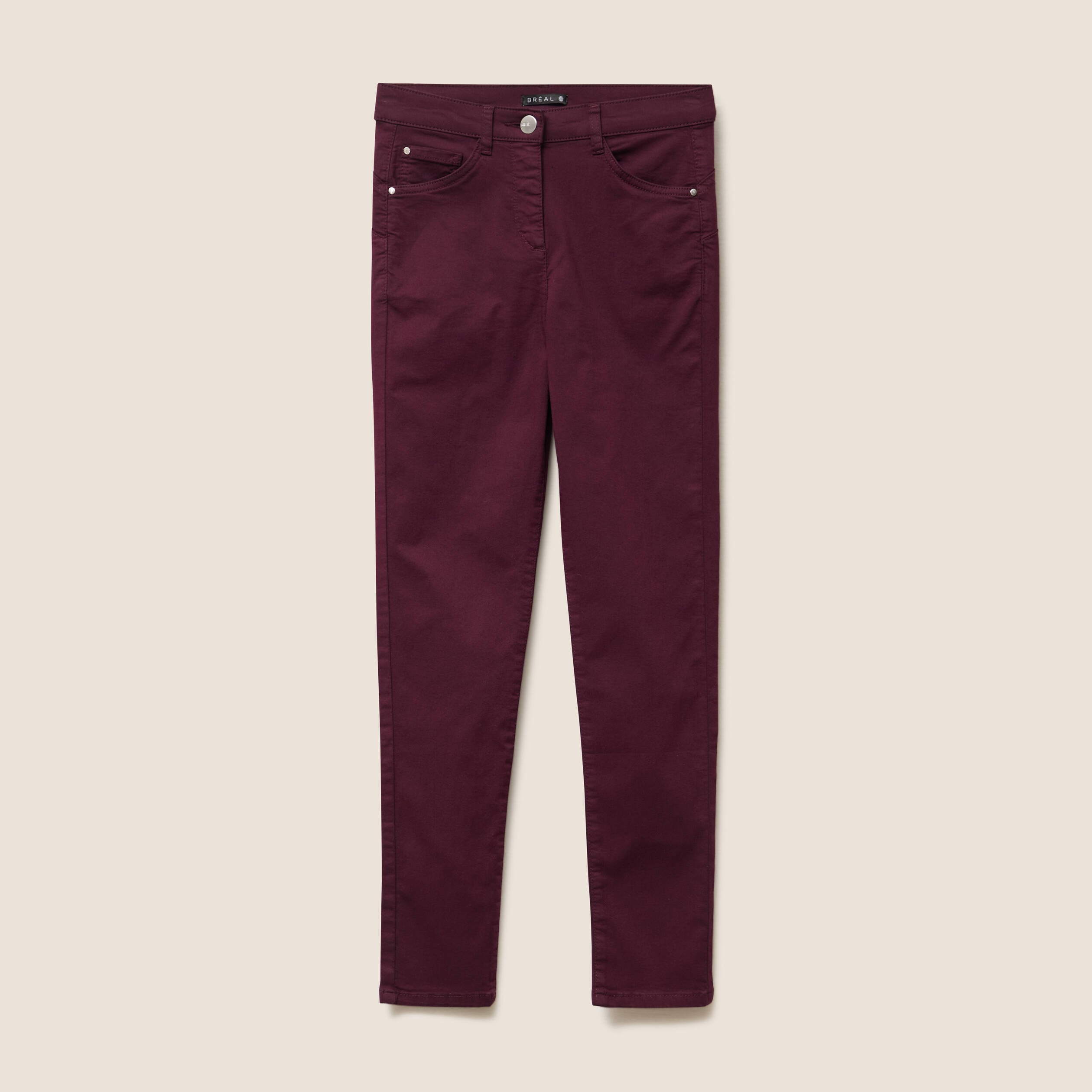 Pantalon magique Le L&eacute;ger coupe ajust&eacute;e bordeaux femme