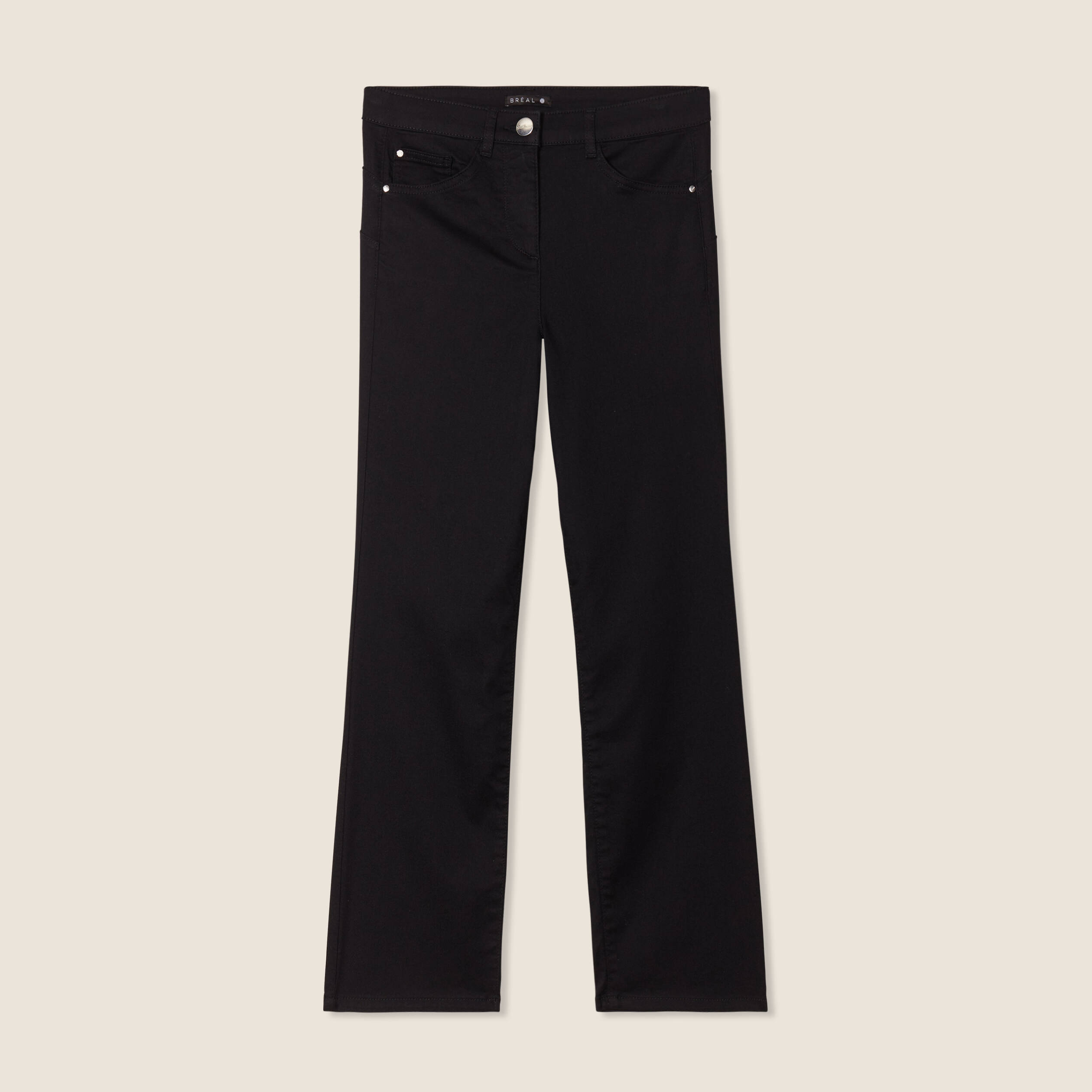 pantalon droit taille haute 78eme noir femme Pantalon droit taille haute 7/8ème noir femme