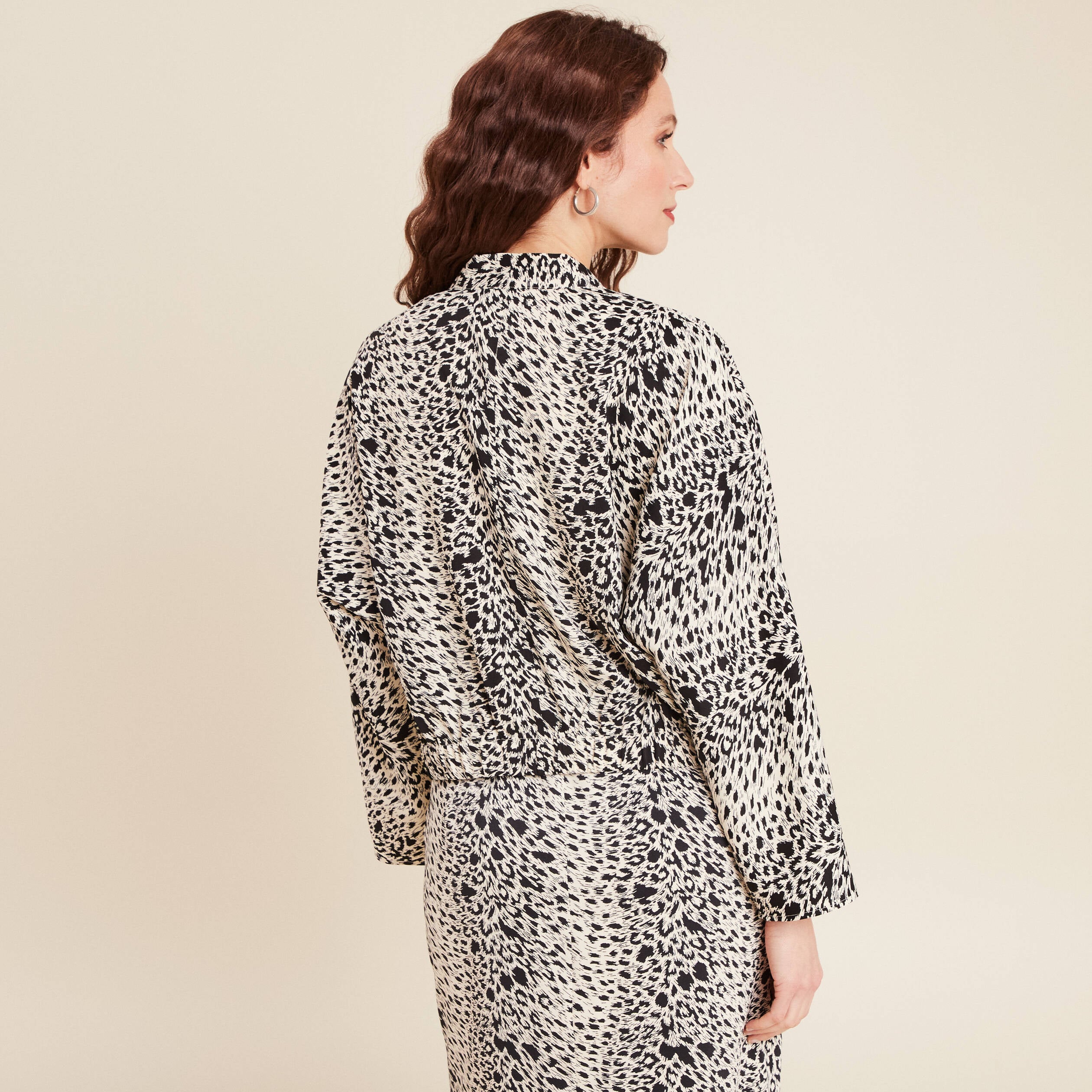 Veste esprit kimono ivoire femme