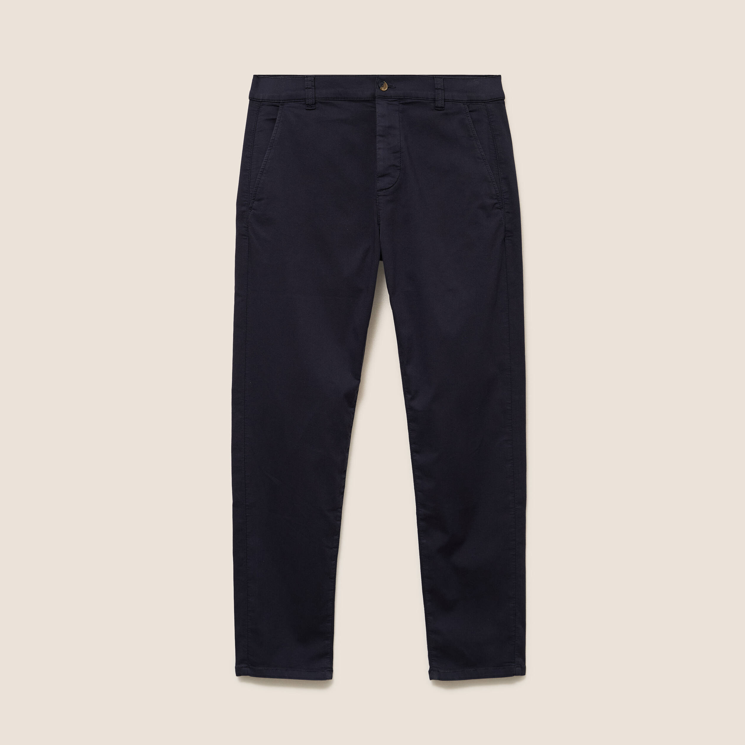 Pantalon Magique Monsieur le Leger chino bleu fonc&eacute; femme