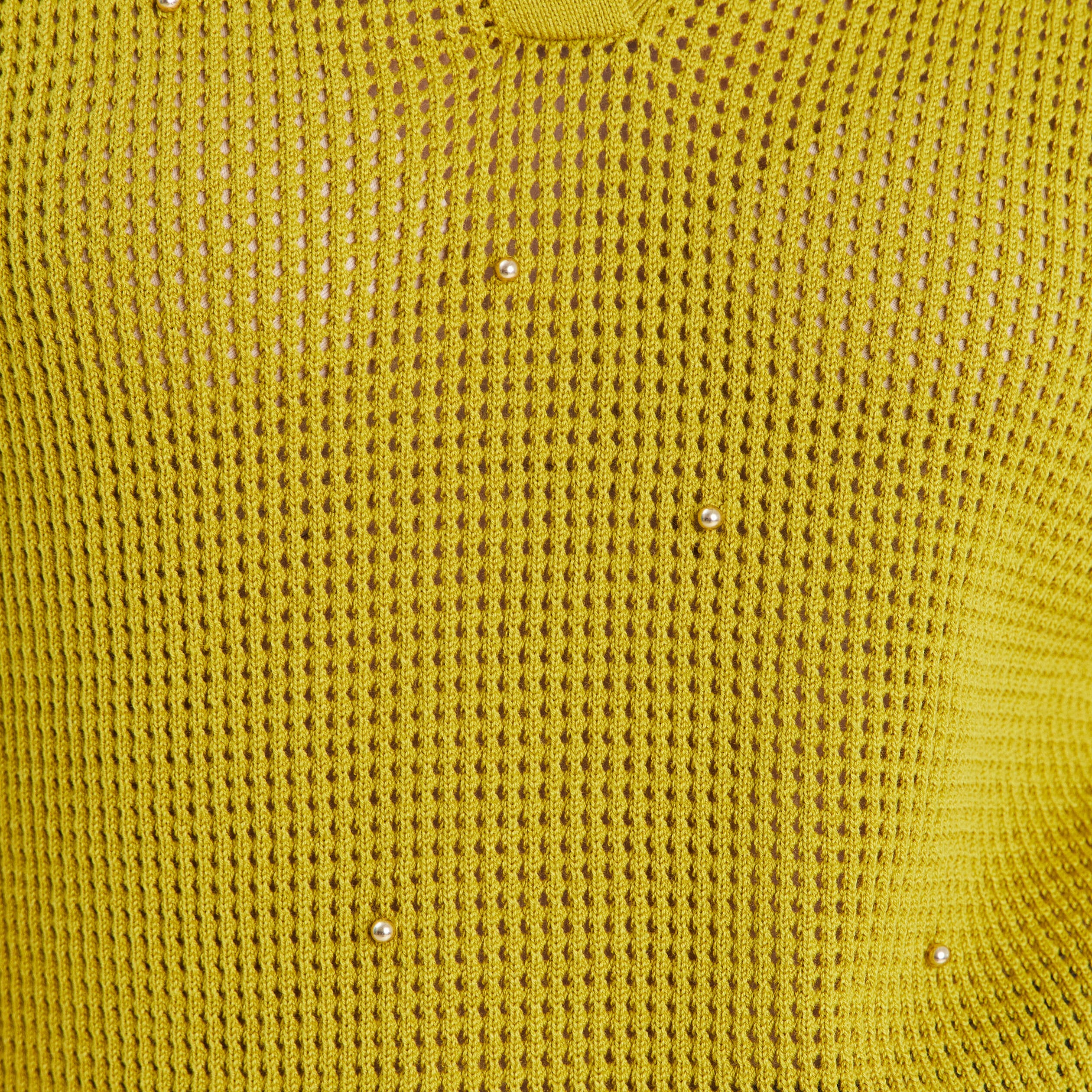 Polo ajour&eacute; col chemise manches courtes vert olive femme