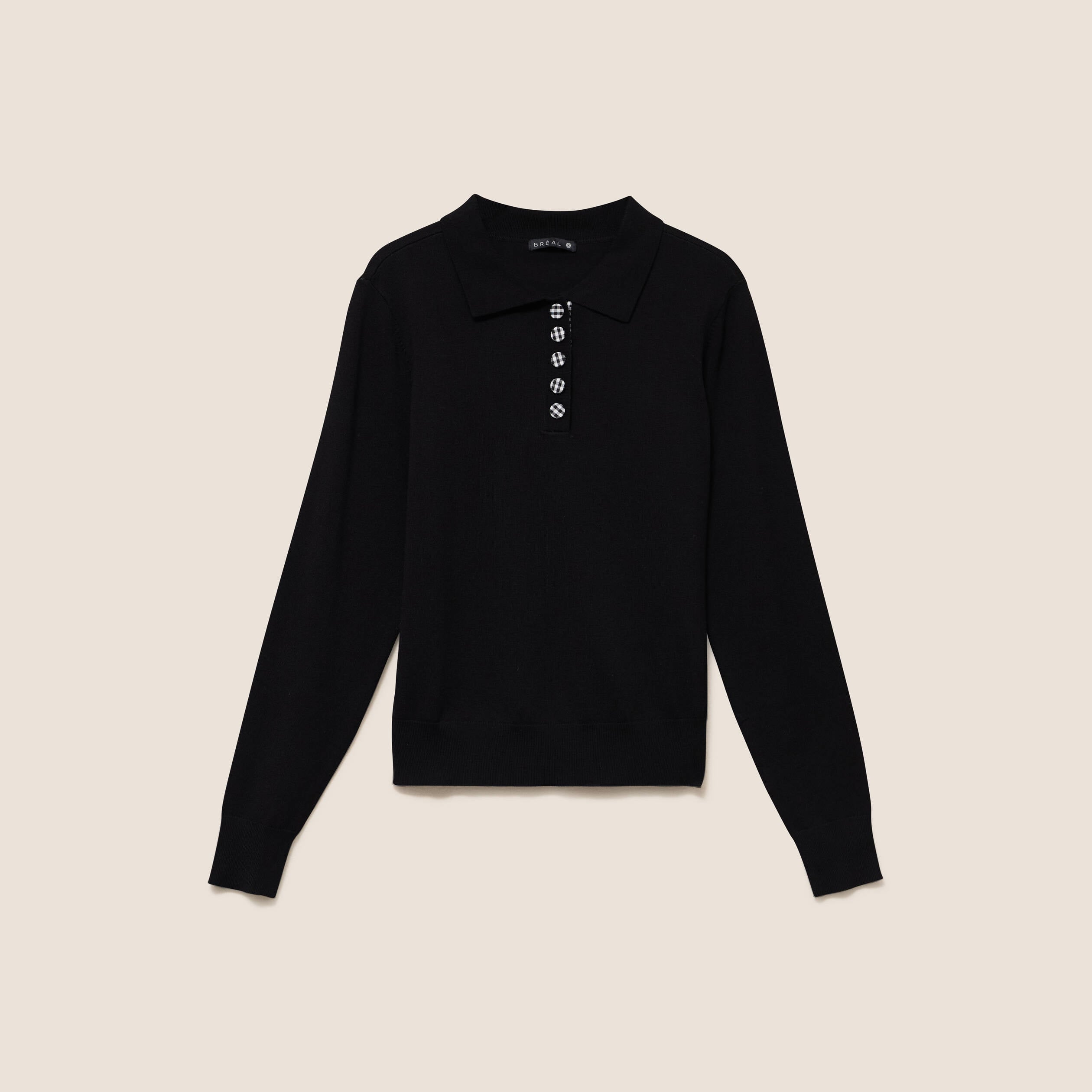 Polo noir femme