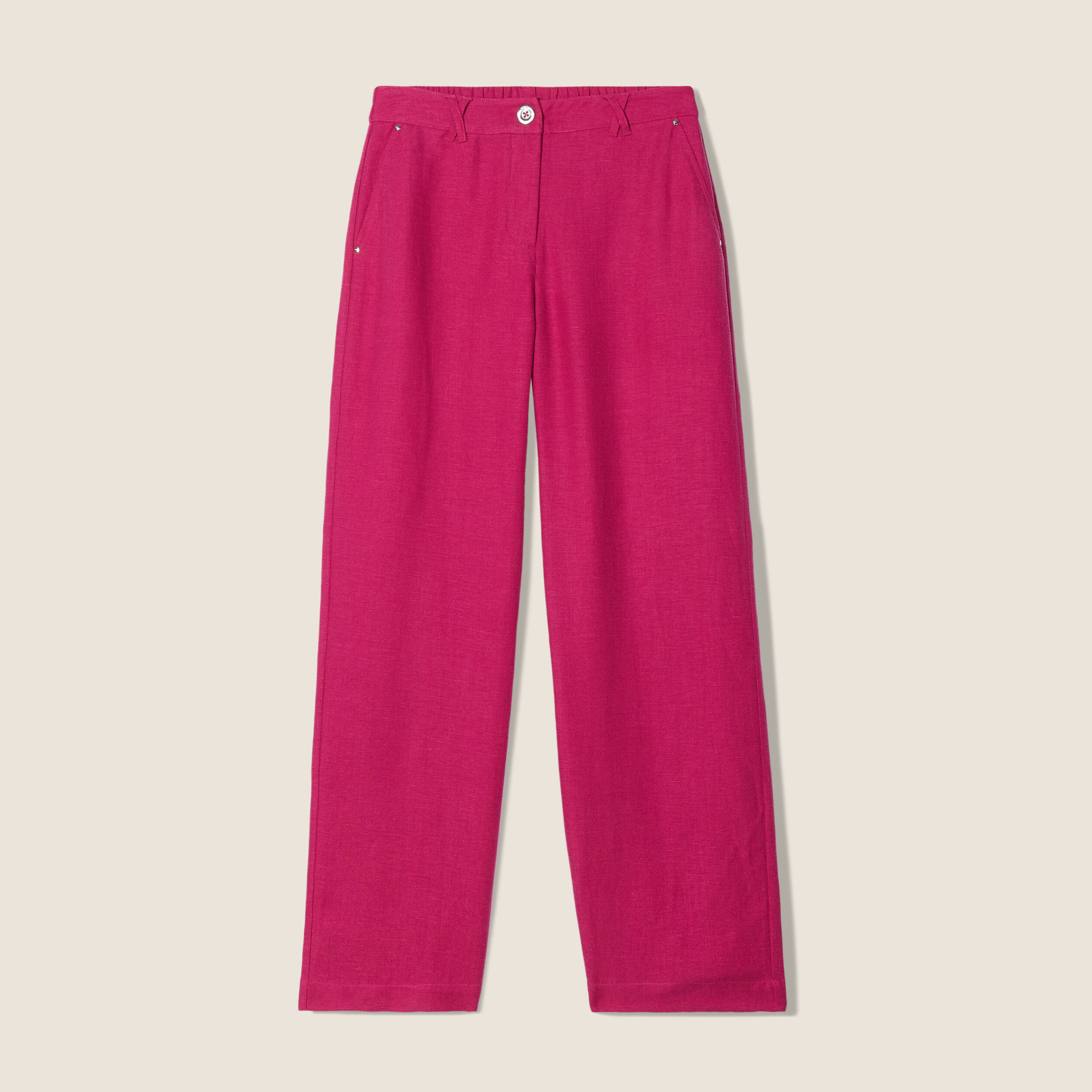 pantalon large fluide rose fushia femme Pantalon large fluide rose fushia femme