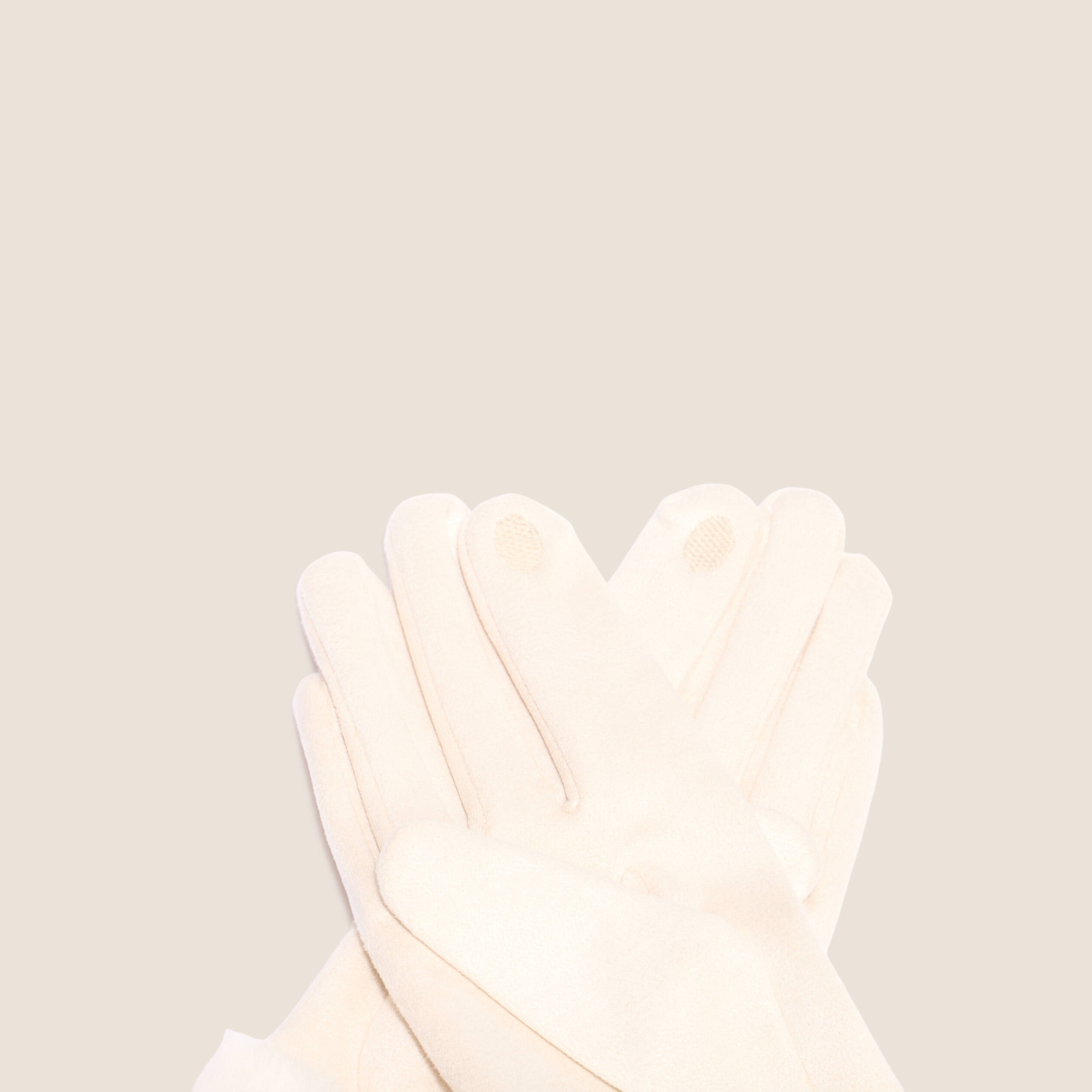 Gants en fausse fourrure sable femme