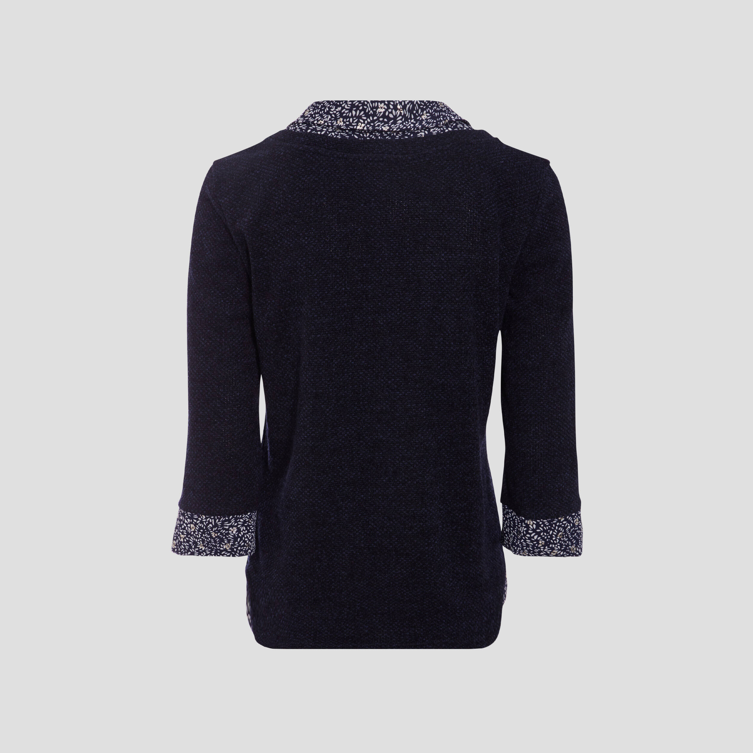 T-shirt manches 3/4 bleu femme