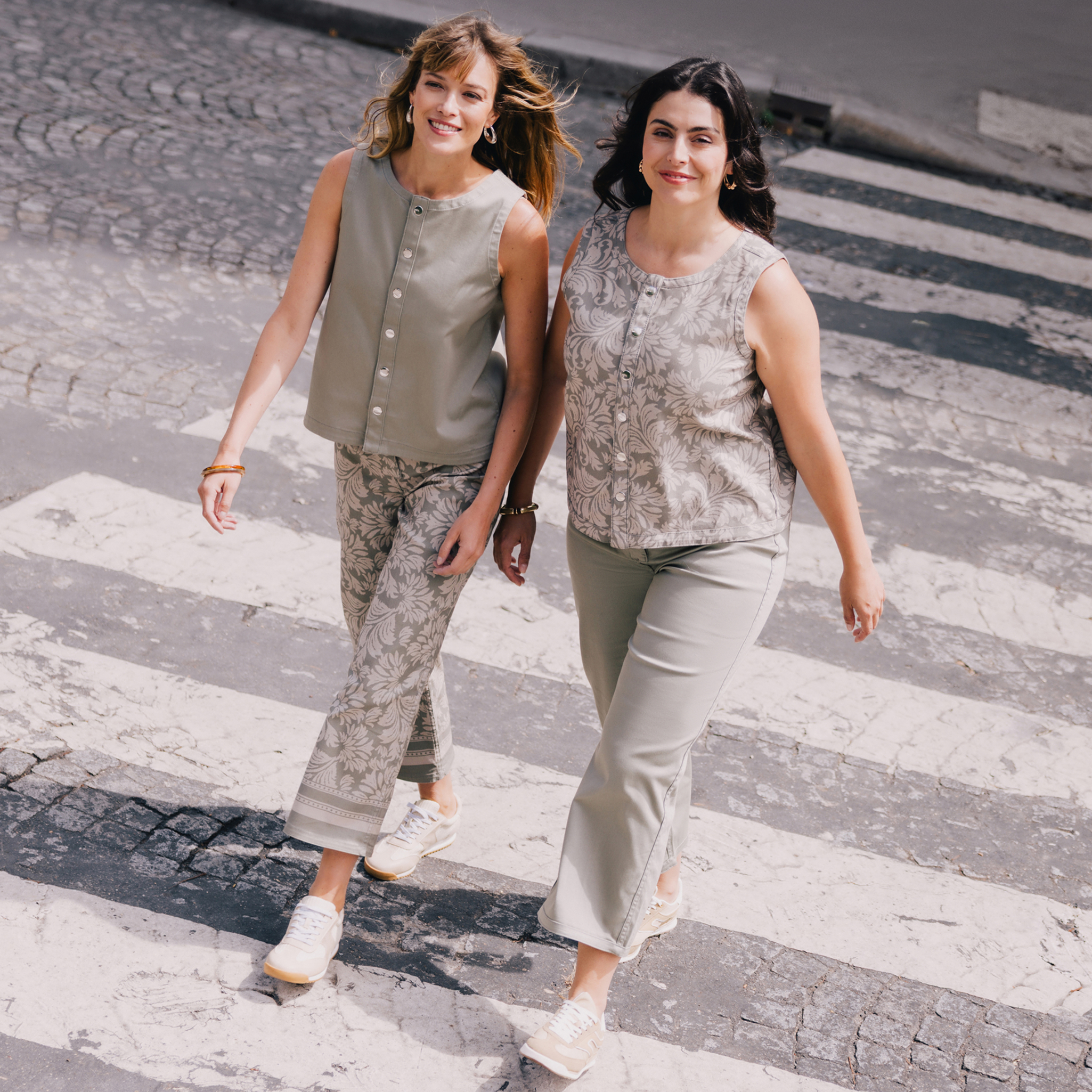 Pantalon r&eacute;versible gris femme