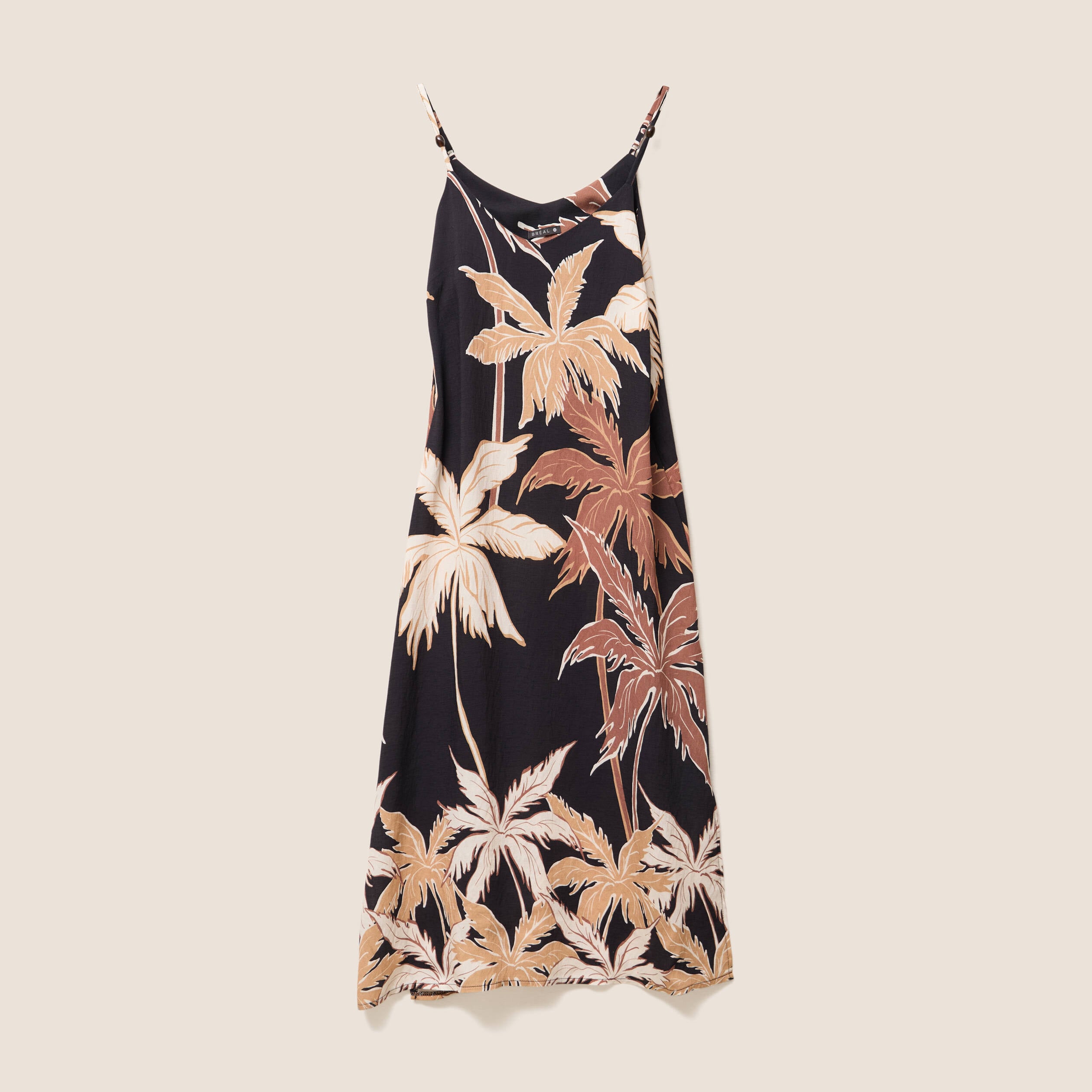 Robe &eacute;vas&eacute;e fines bretelles noir femme