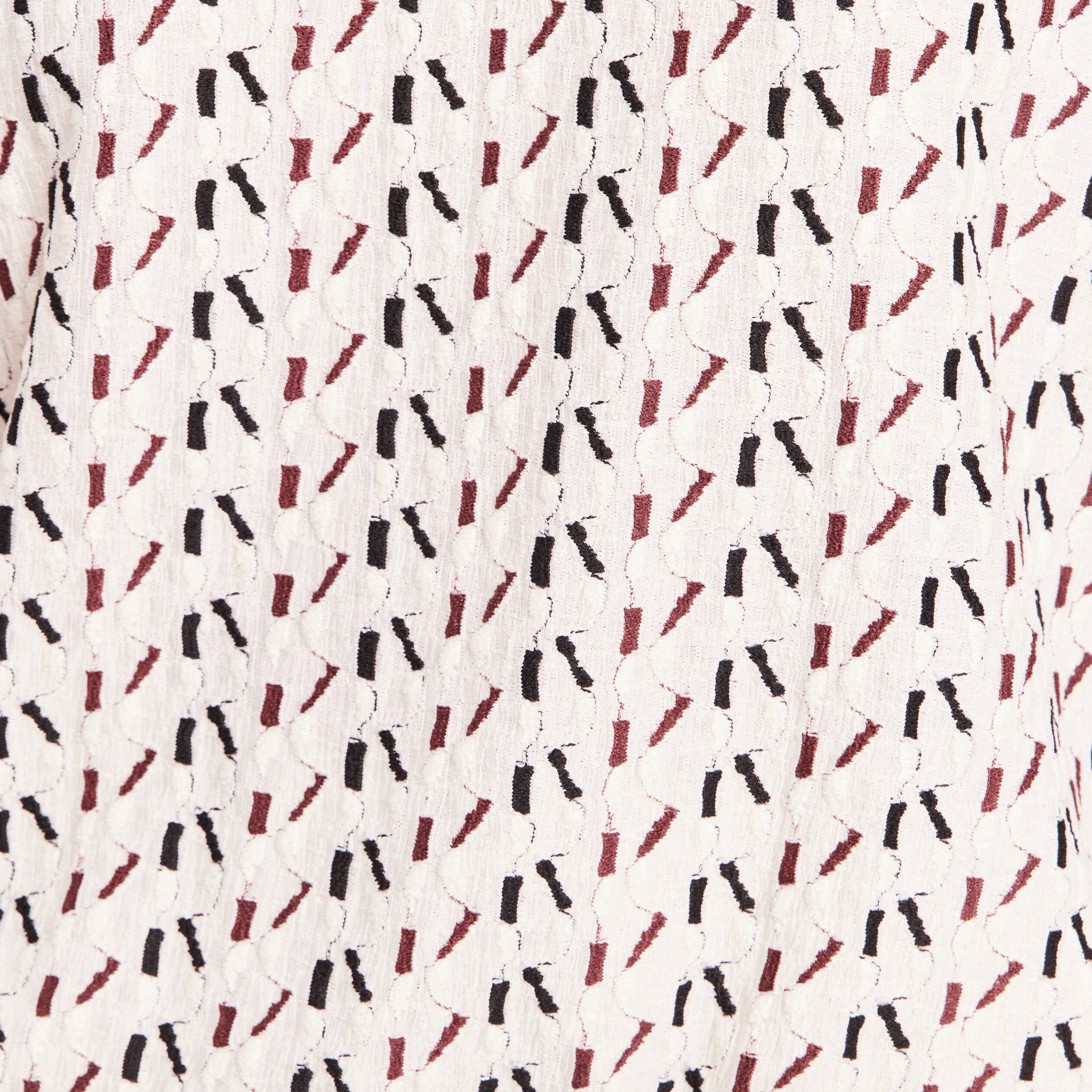 T-shirt effet boule col v manches coudes blanc femme