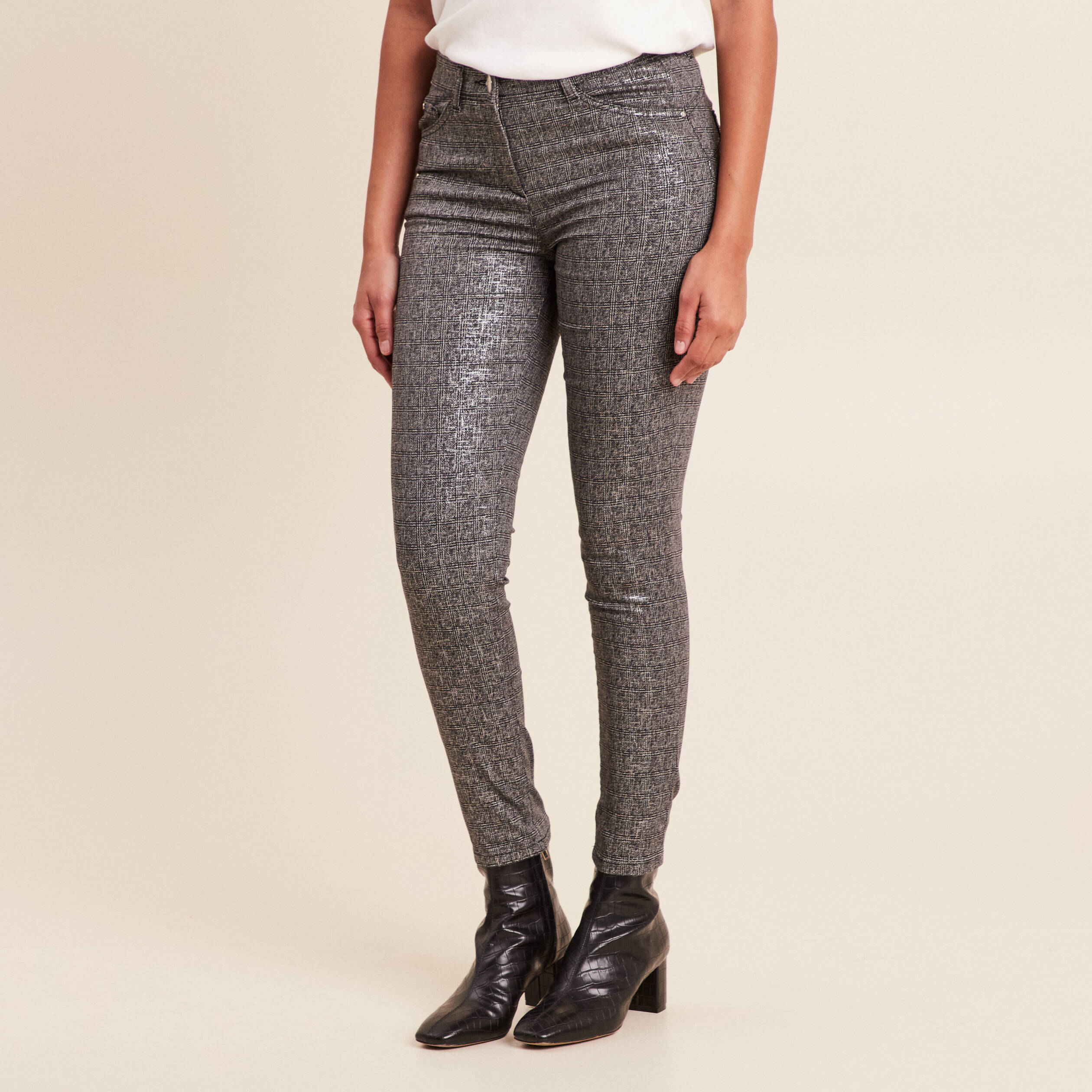 Pantalon magique Le L&eacute;ger enduit gris femme