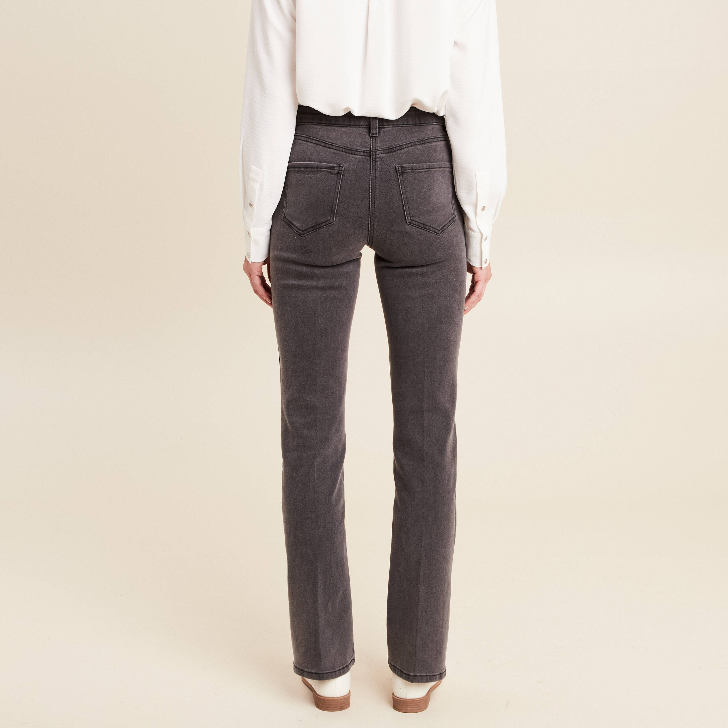 jean bootcut taille standard denim gris femme jean bootcut taille standard denim gris femme