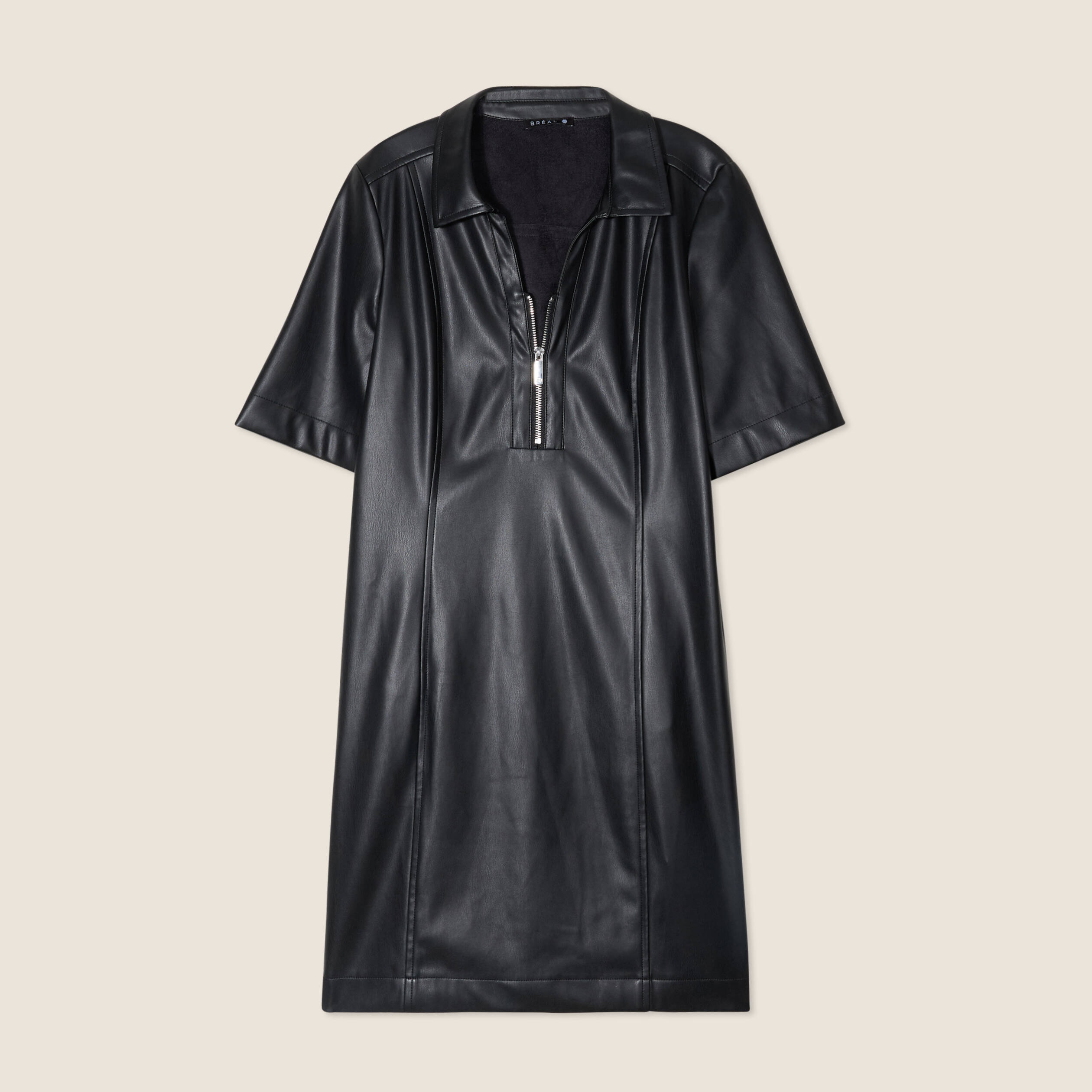 robe droite simili cuir noir femme Robe droite simili cuir noir femme