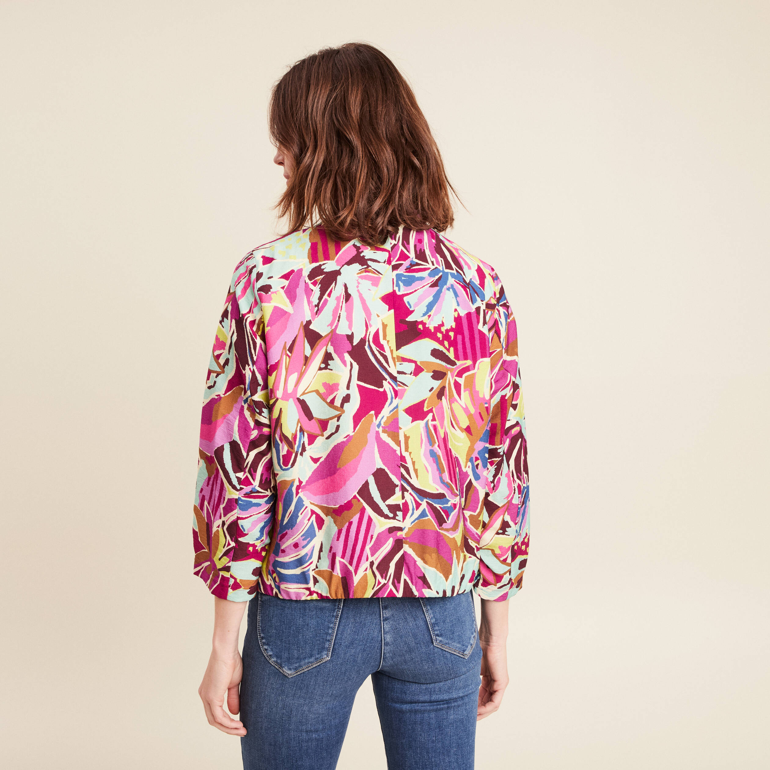 veste courte bas resserre doublee mauve femme veste courte bas resserré doublée mauve femme