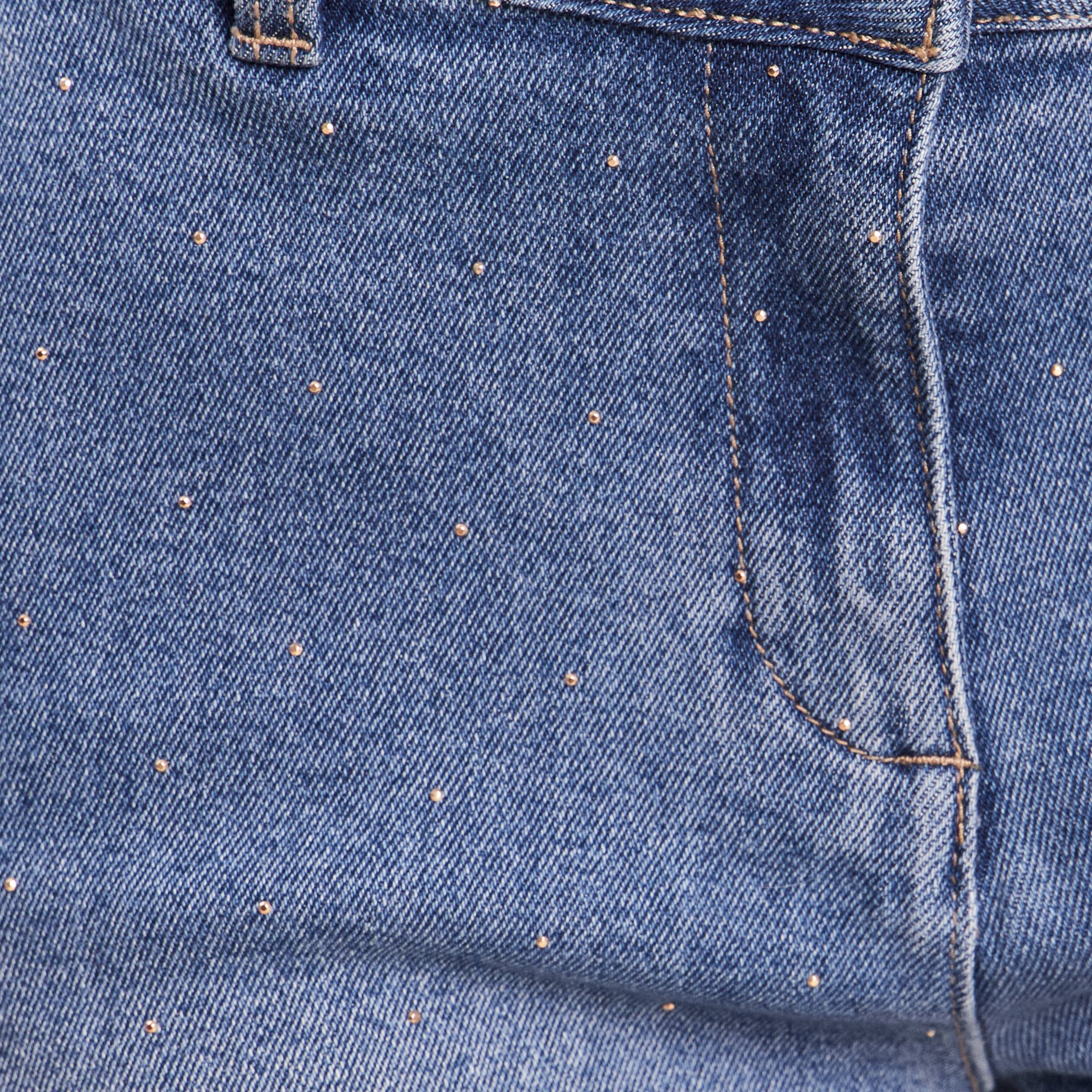 Jean avec strass denim stone femme
