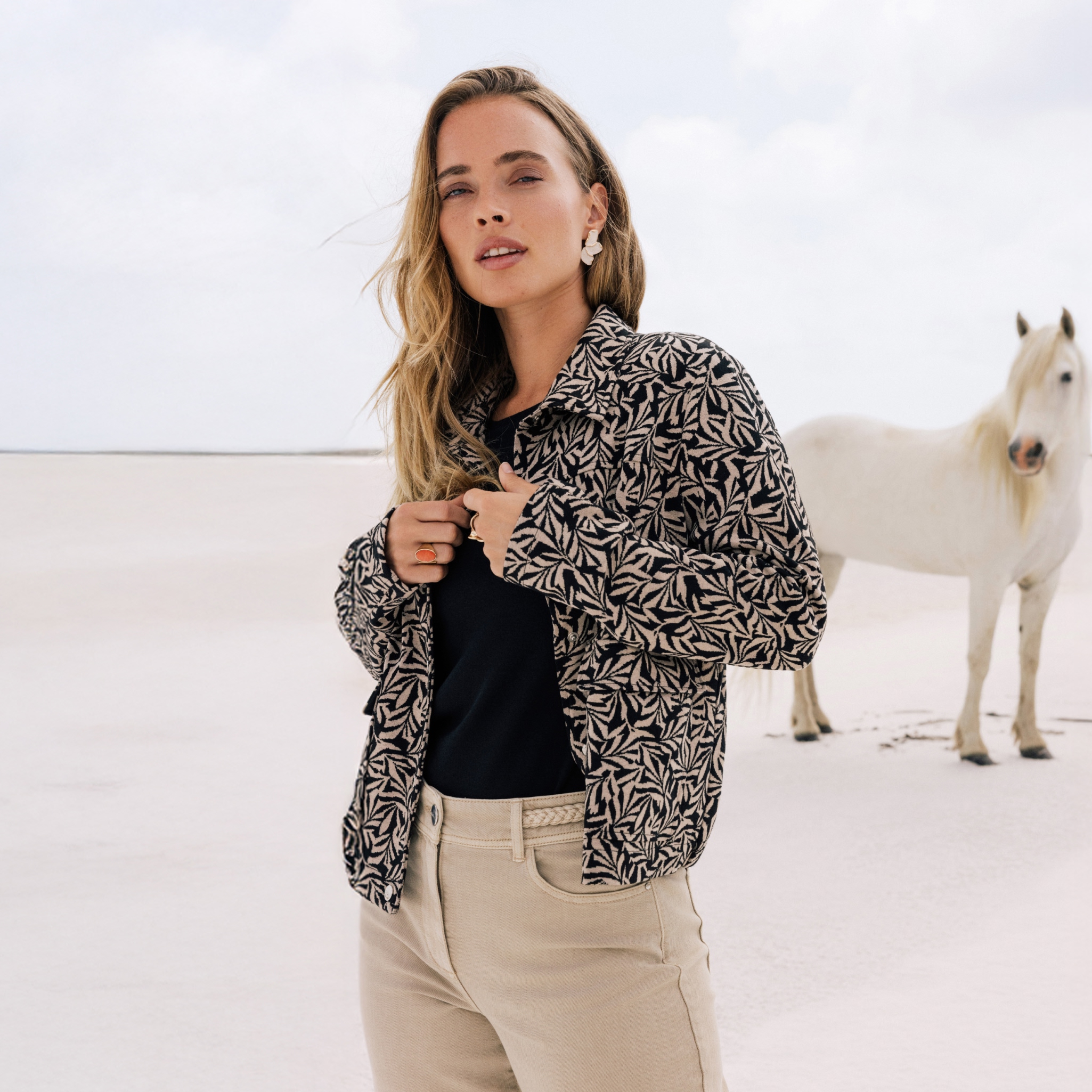 Veste droite doublée noir femme