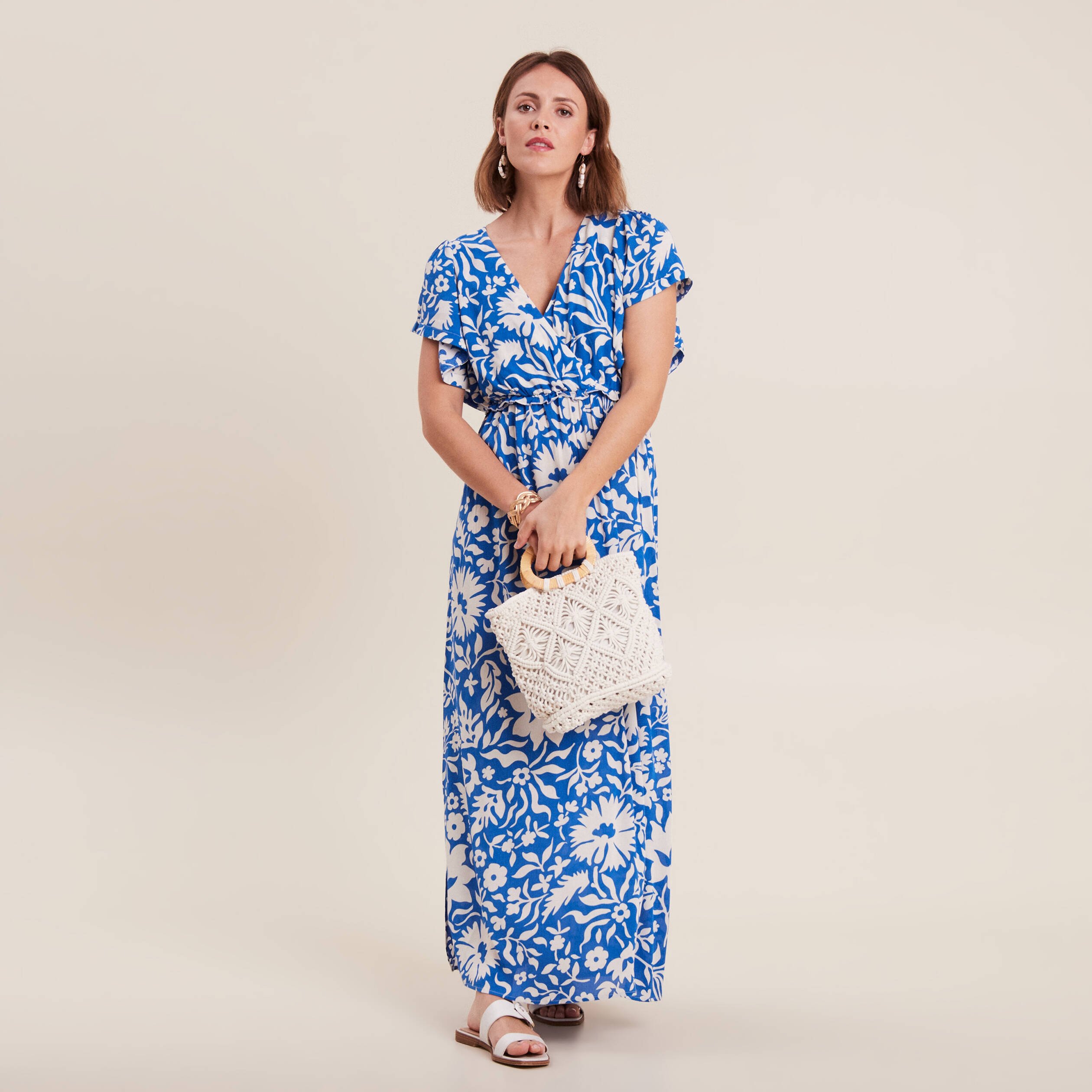 robe longue droite bleu electrique femme Robe longue droite bleu electrique femme