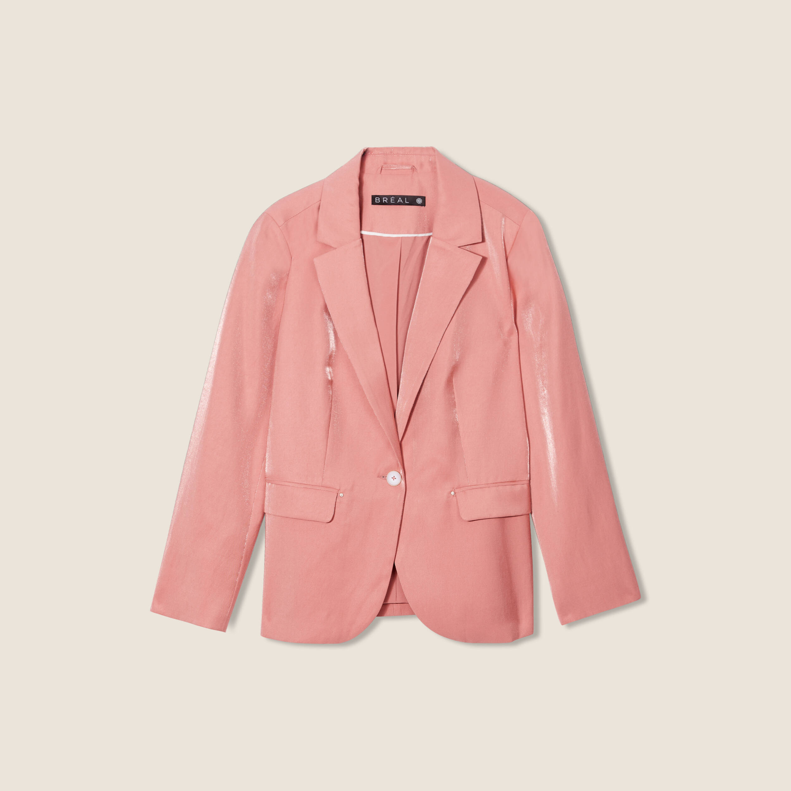 veste tailleur irise terracotta femme Veste tailleur irisé terracotta femme