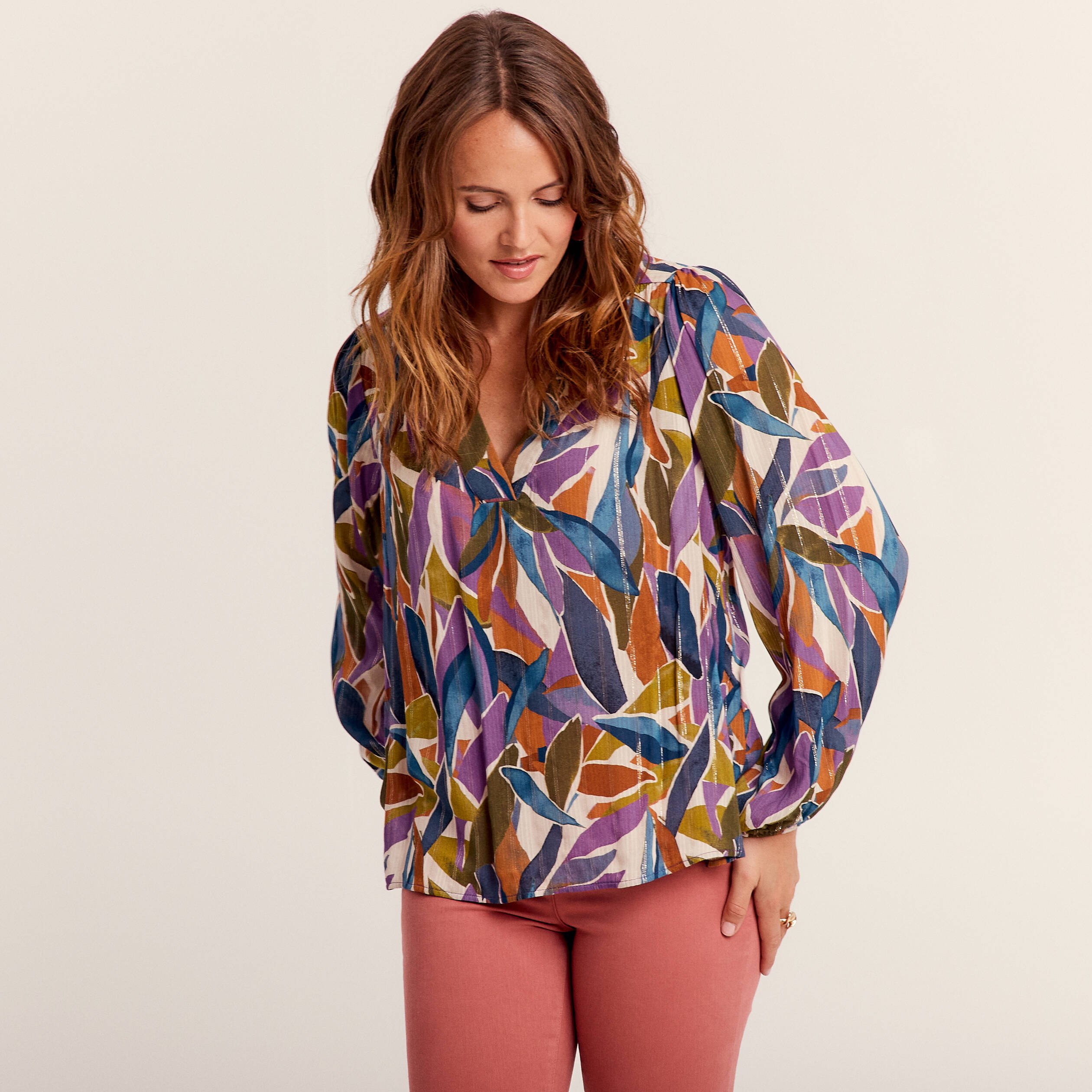 blouse manches longues multicolore femme Blouse manches longues multicolore femme