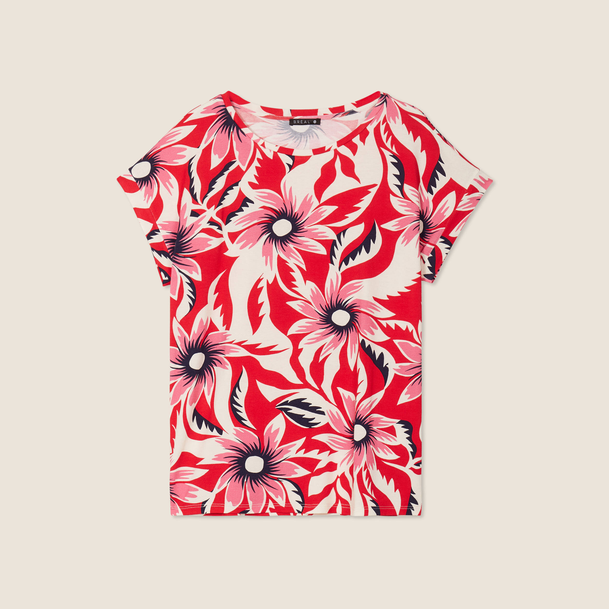 t shirt manches courtes rouge femme T-shirt manches courtes rouge femme