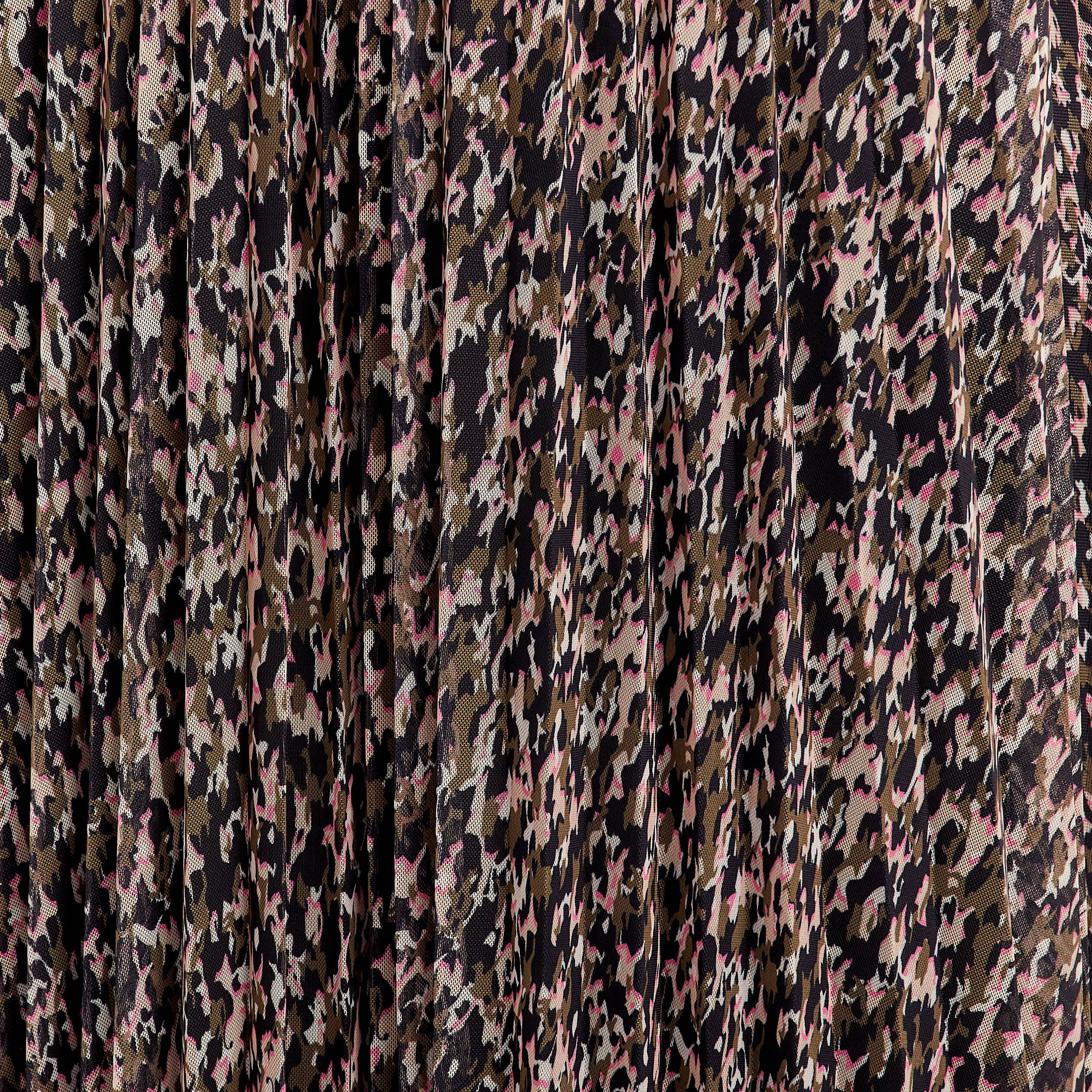 Jupe midi droite plissée noir femme