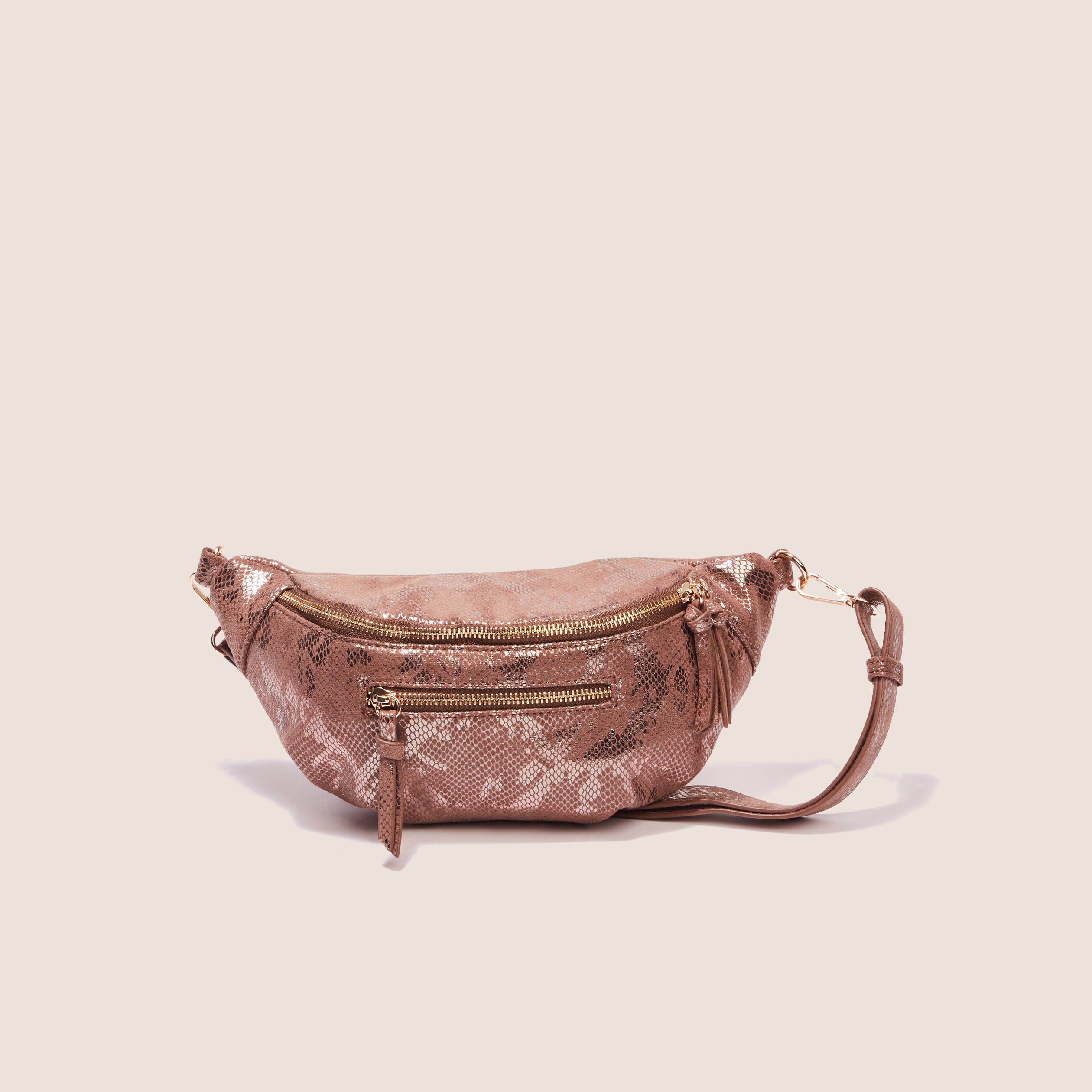 sac banane irise taupe femme Sac banane irisé taupe femme