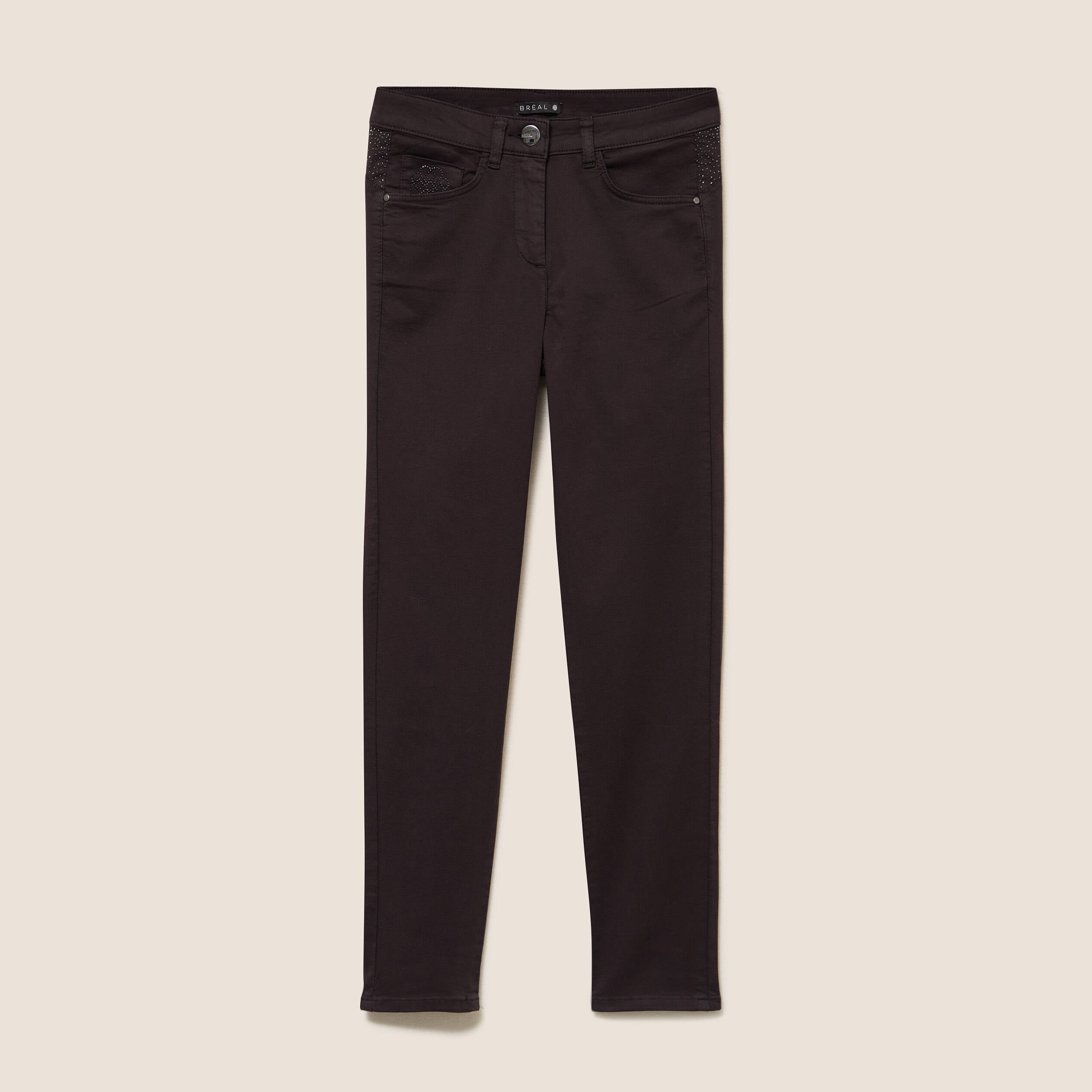 Pantalon magique Le L&eacute;ger coupe ajust&eacute;e marron fonc&eacute; femme