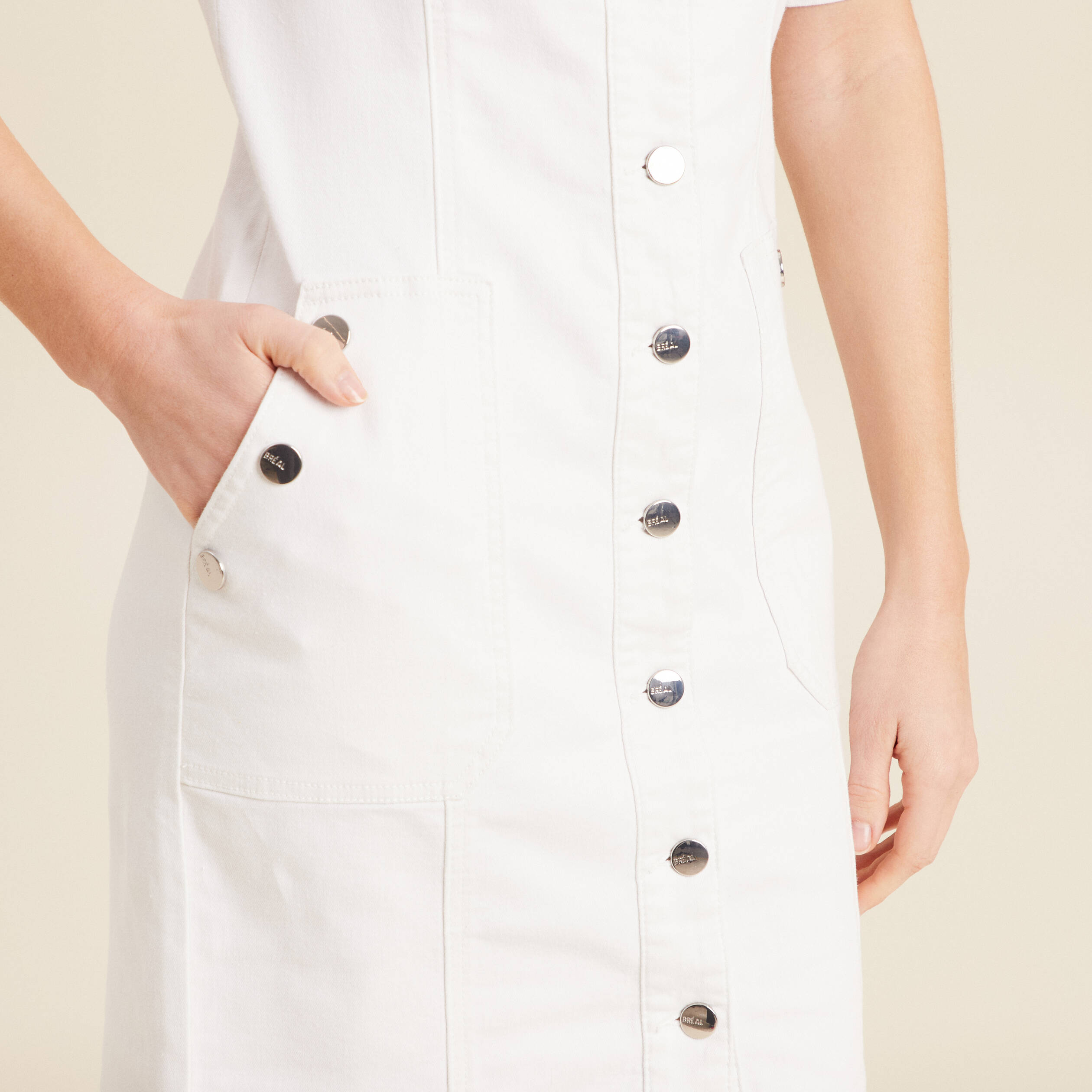 robe droite en jean ecru femme Robe droite en jean ecru femme